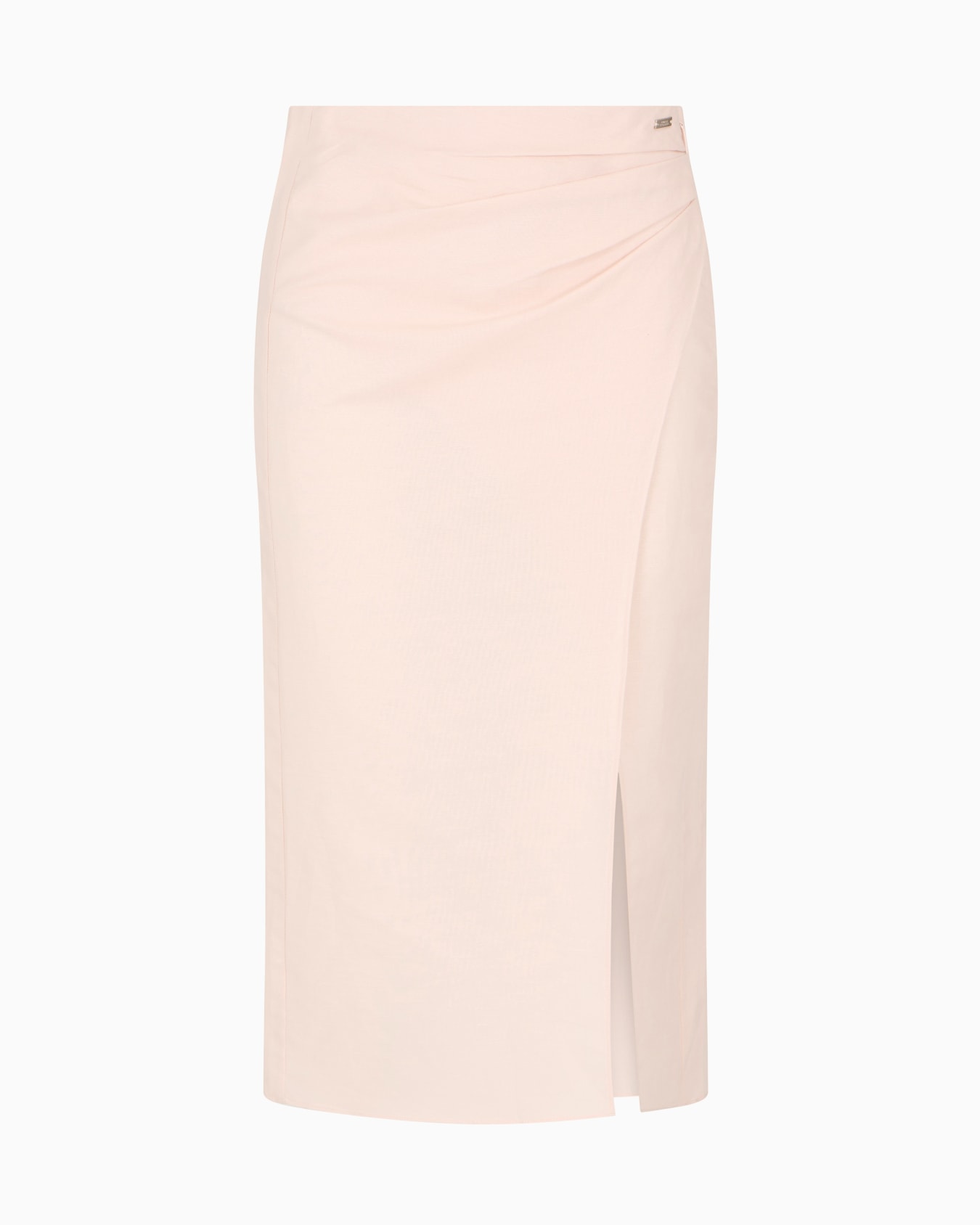 Linen blend longuette skirt Slide 0