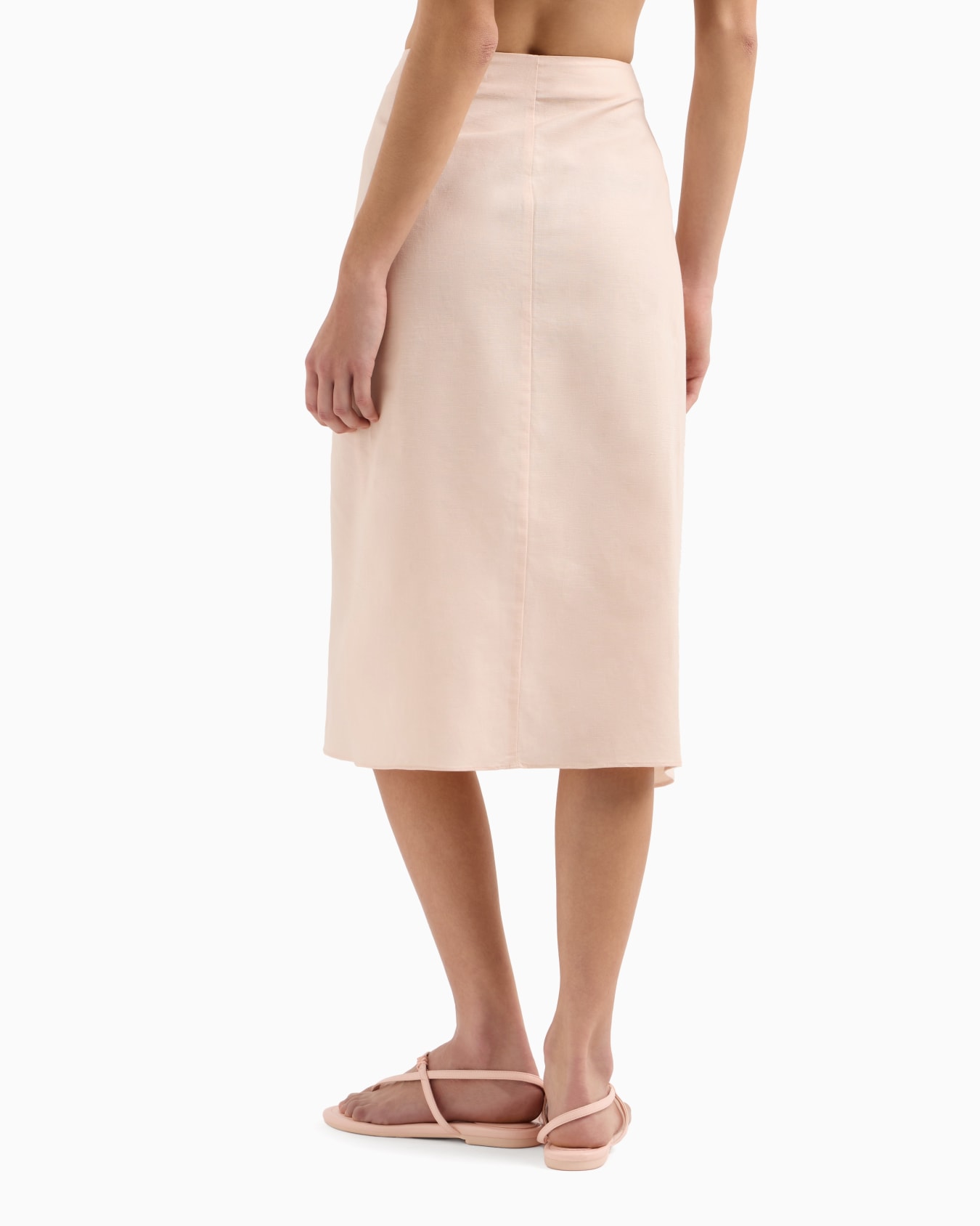 Linen blend longuette skirt Slide 2
