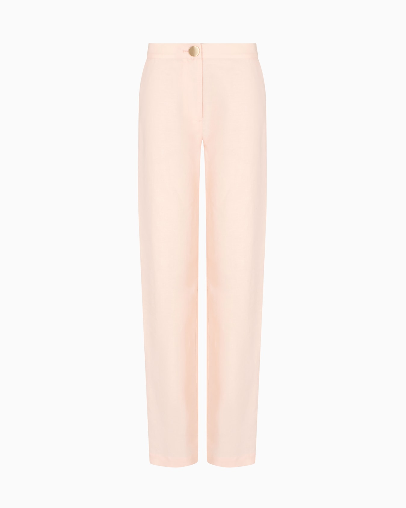 Straight leg linen blend trousers Slide 0
