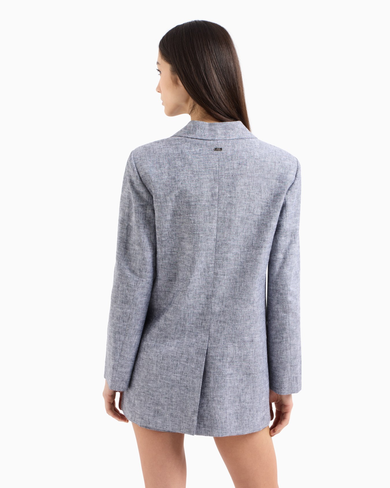 Single-breasted linen and cotton jacket Slide 2