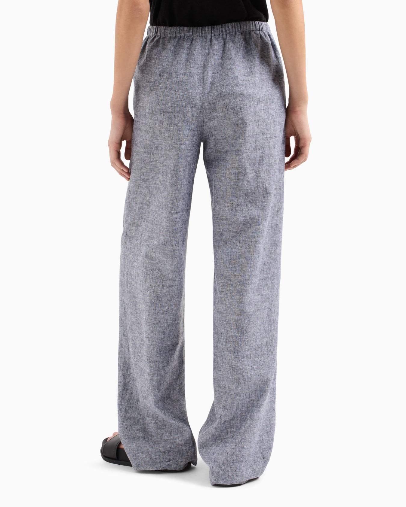 Oversized cotton and linen trousers Slide 2