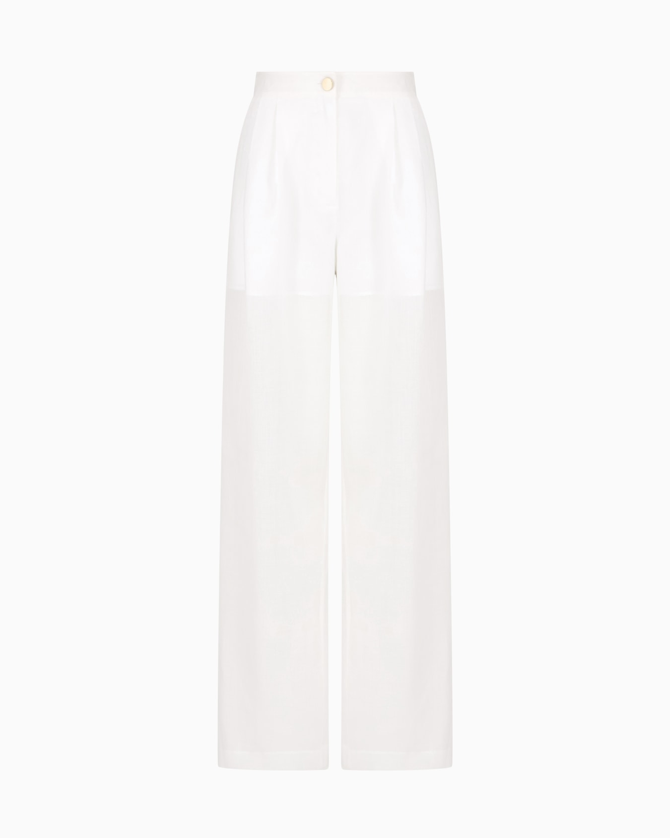 Cotton ramie pleated trousers Slide 0