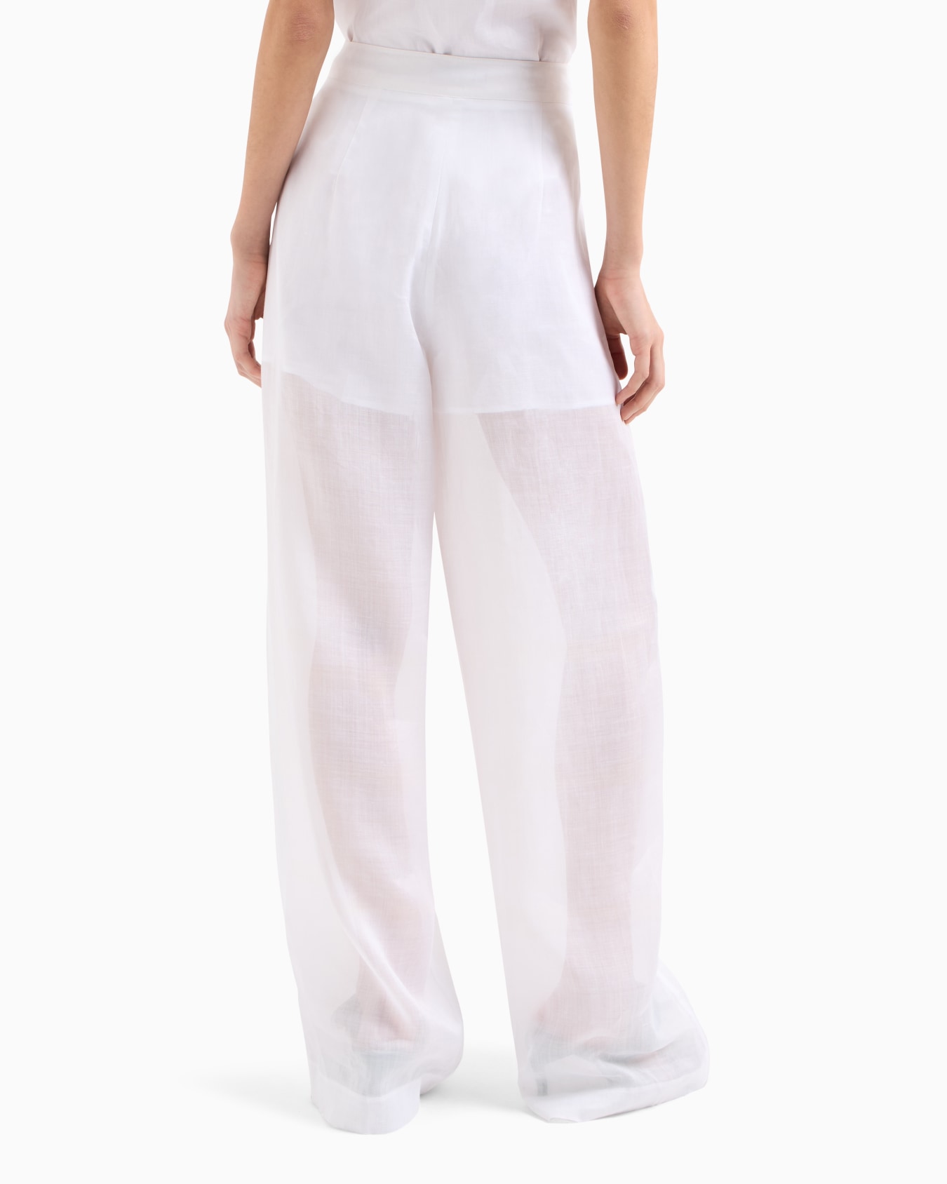 Cotton ramie pleated trousers Slide 2