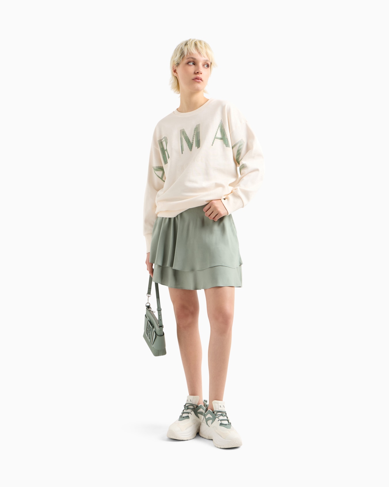 Pull oversize avec logo à effet optique Diapositive 1