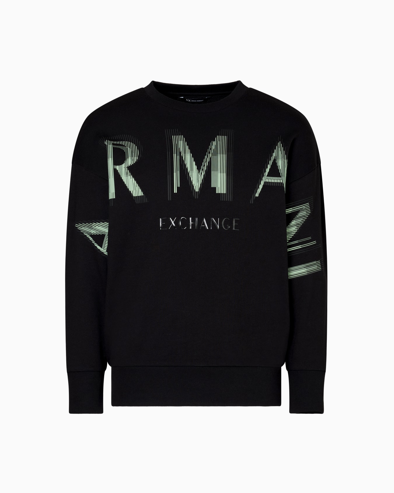 Oversized sweater with optical effect logo Slide 0