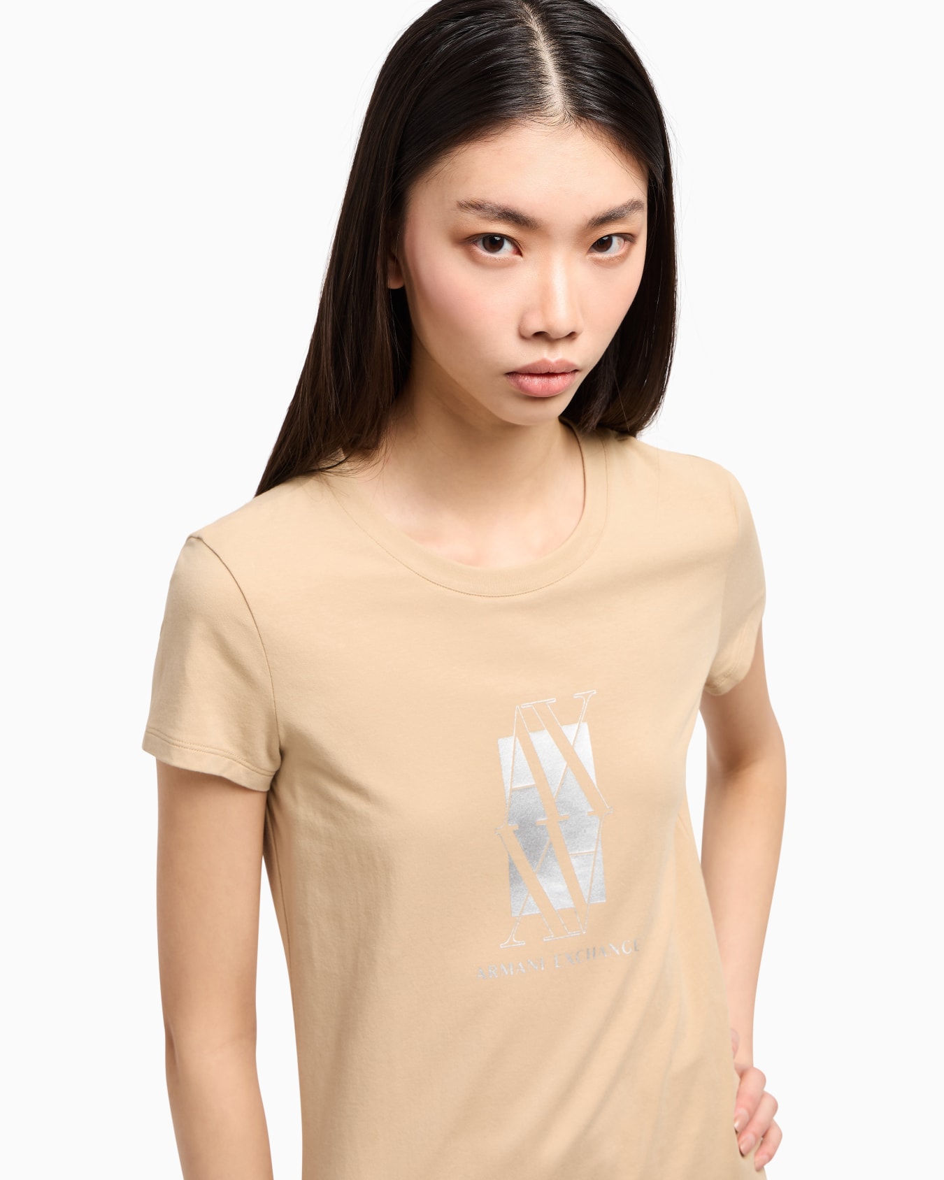 Slim fit T-shirt with central logo
