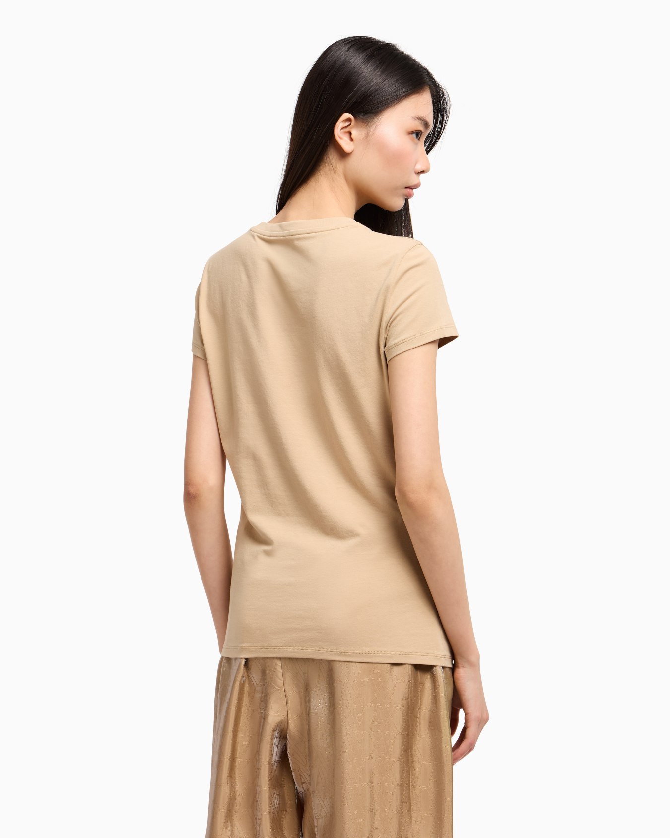 Slim fit T-shirt with central logo