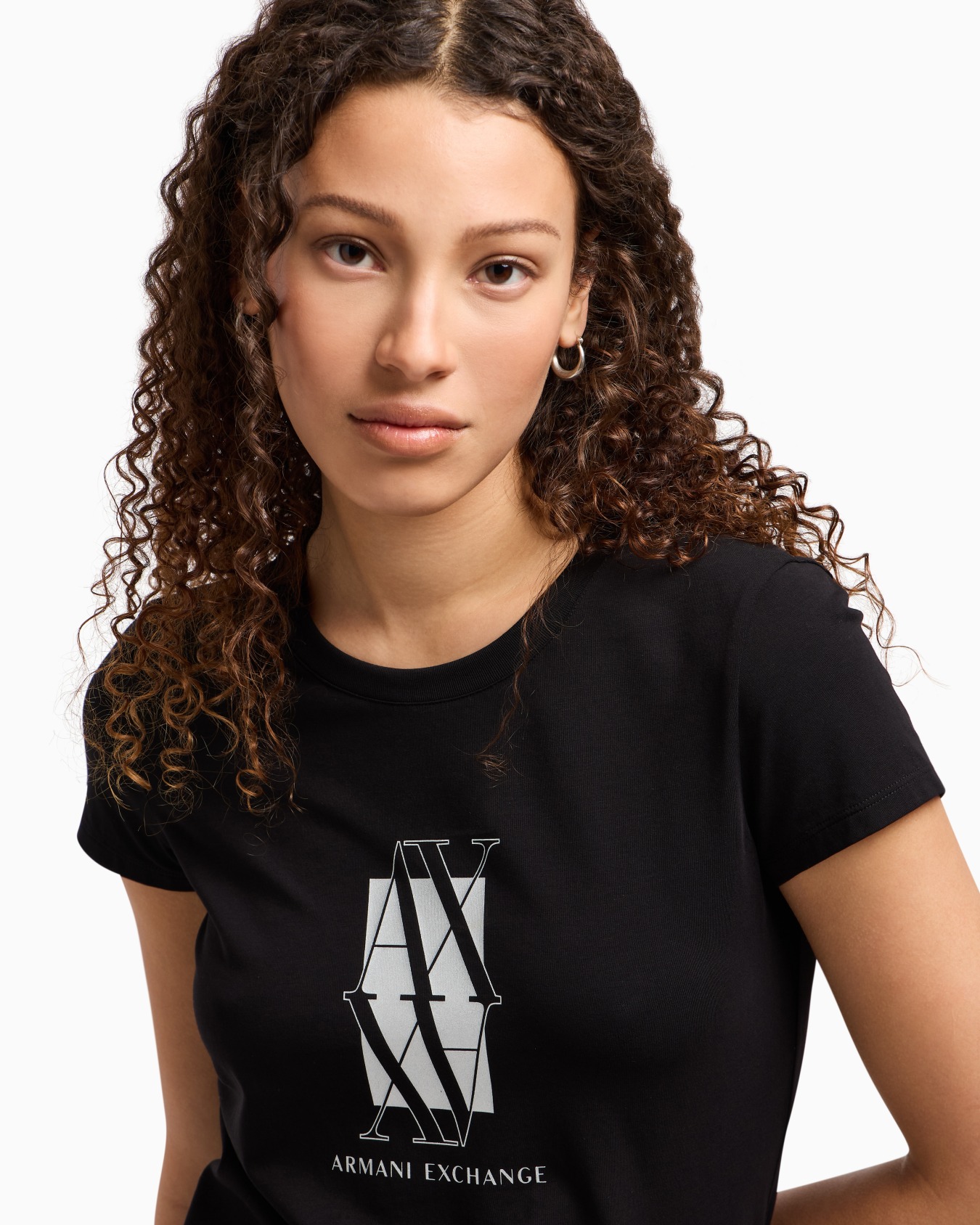 Slim fit T-shirt with central logo Slide 4
