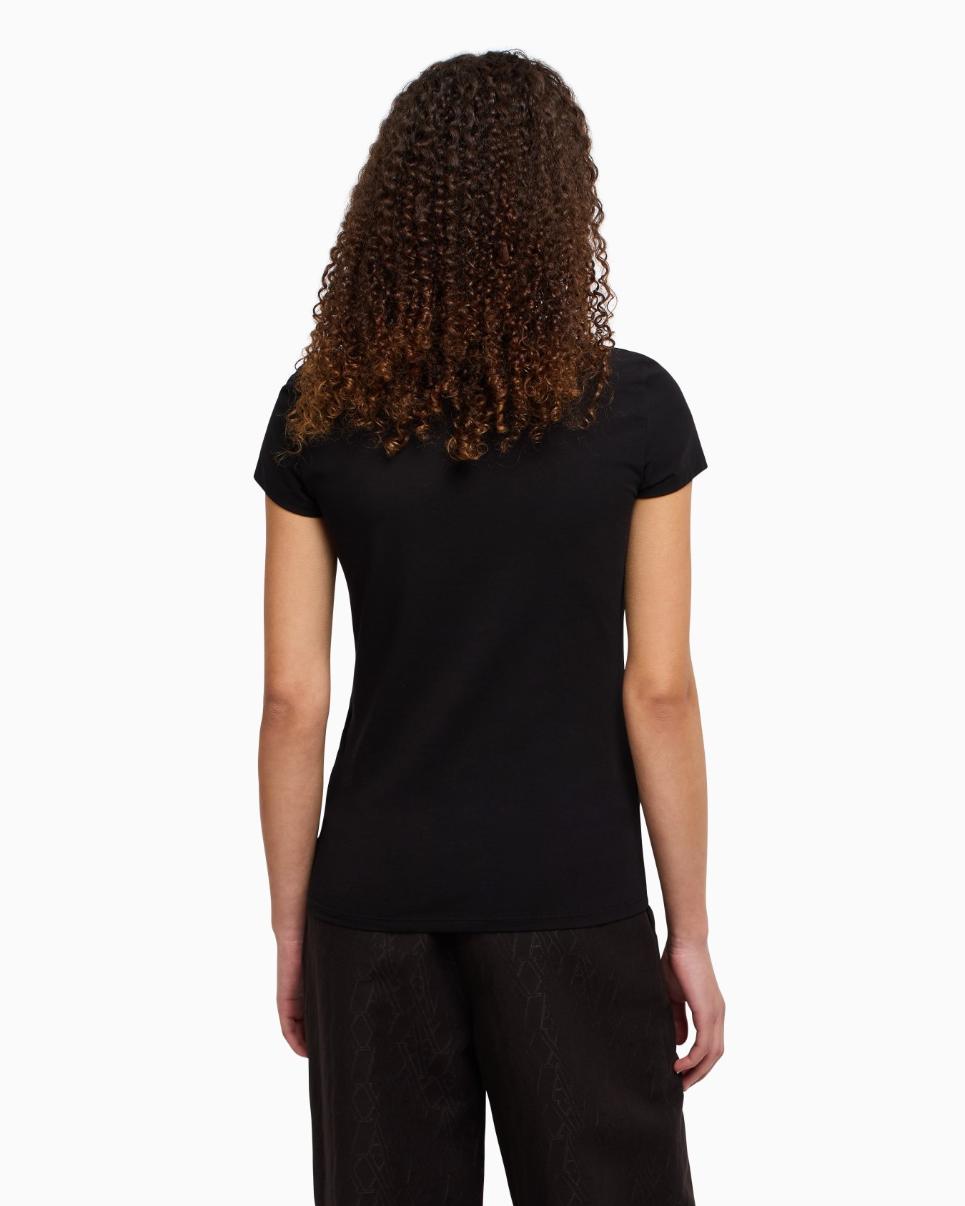Slim fit T-shirt with central logo Slide 2