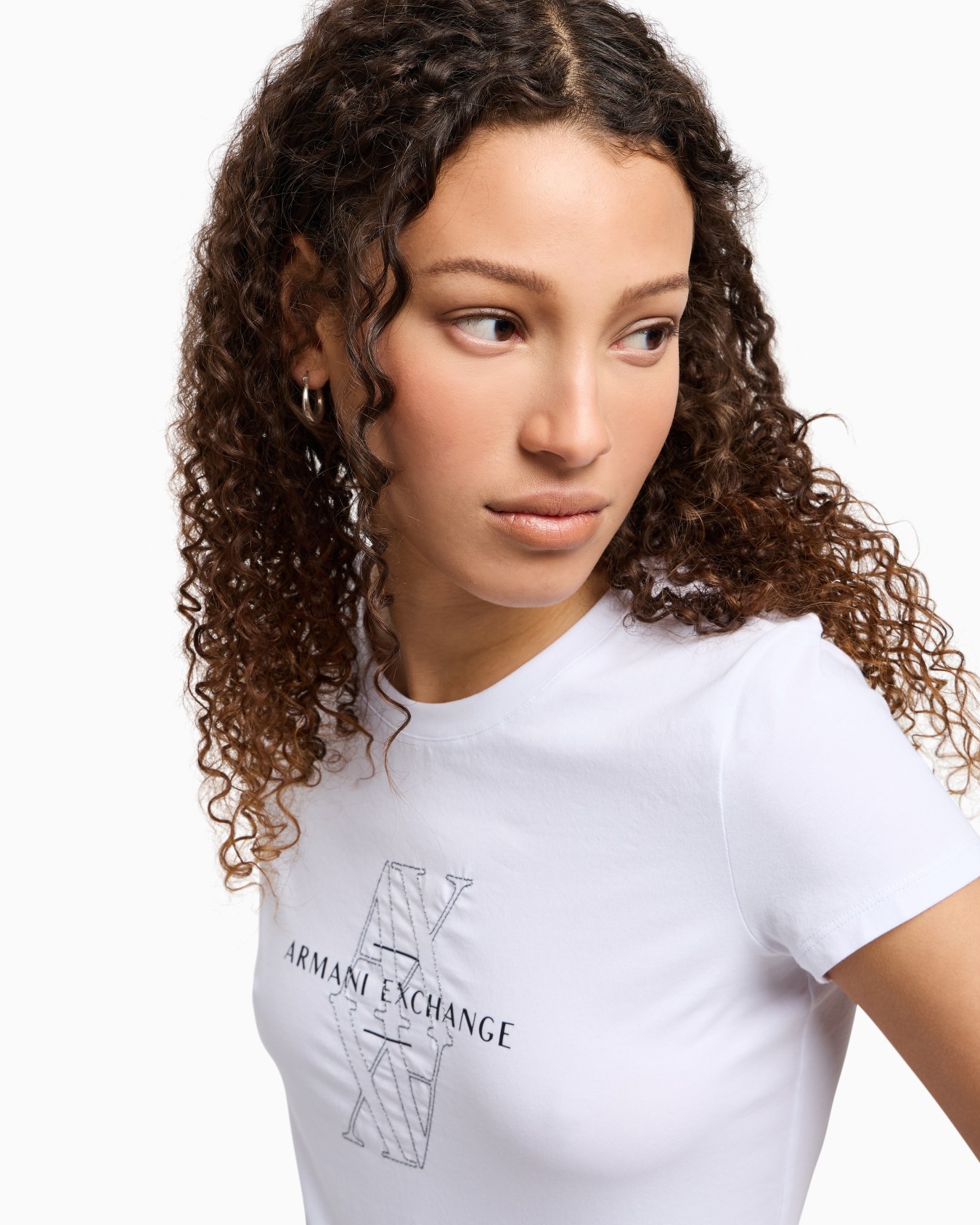 Slim fit T-shirt with embroidered logo Slide 4