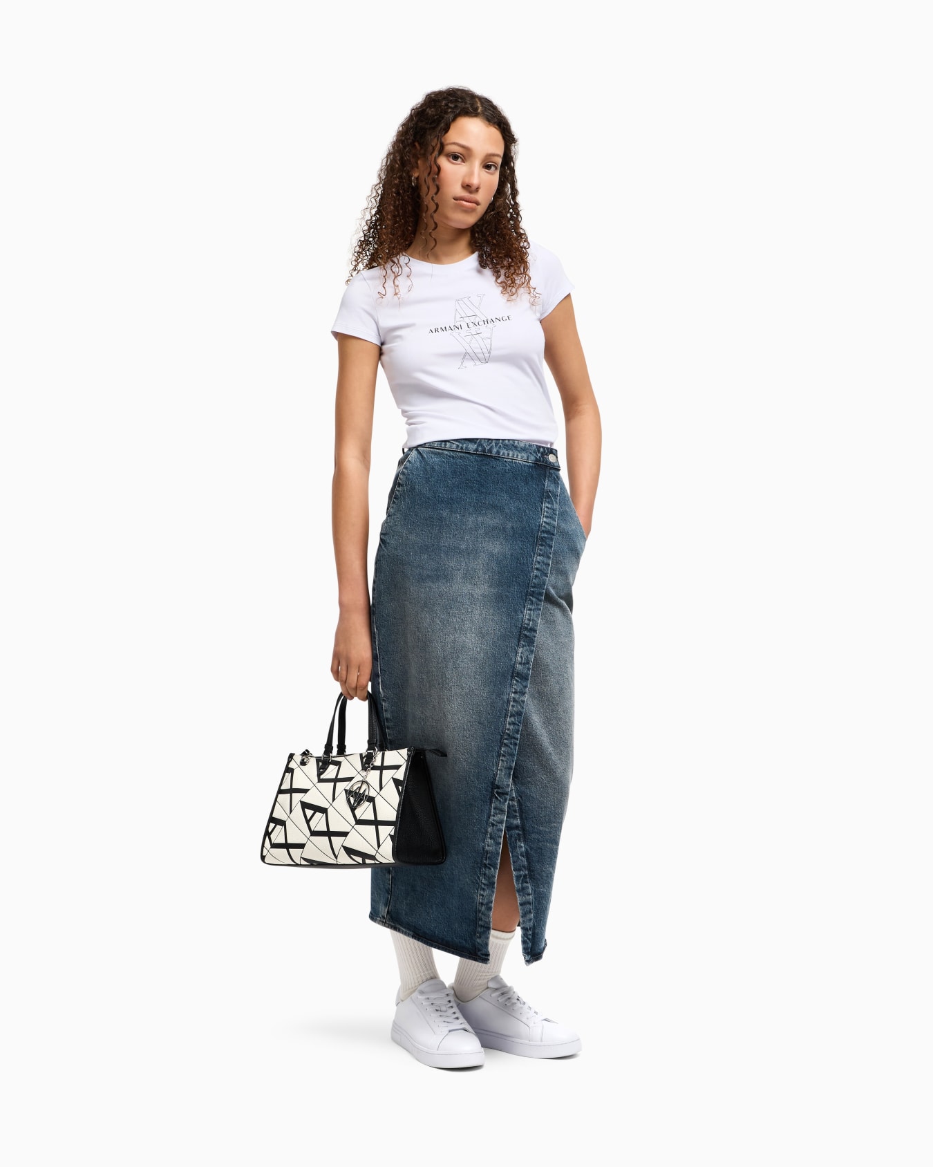 Slim fit T-shirt with embroidered logo Slide 1