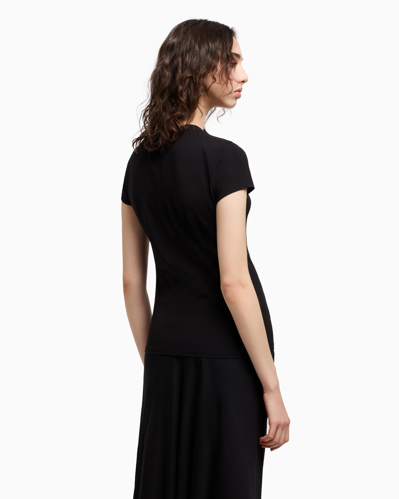 Slim fit T-shirt with embroidered logo Slide 2