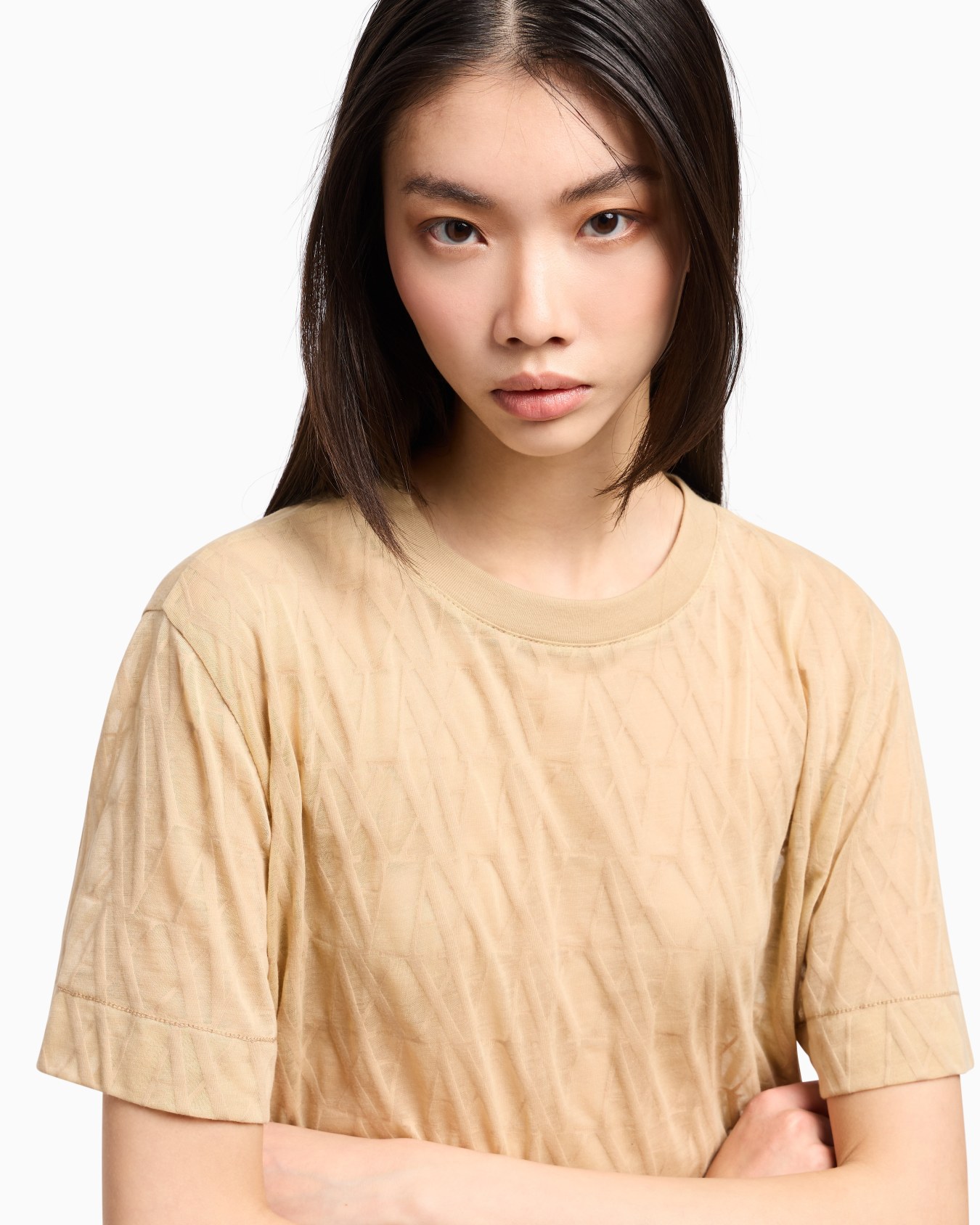 T-shirt coupe régulière avec logo intégral Diapositive 4
