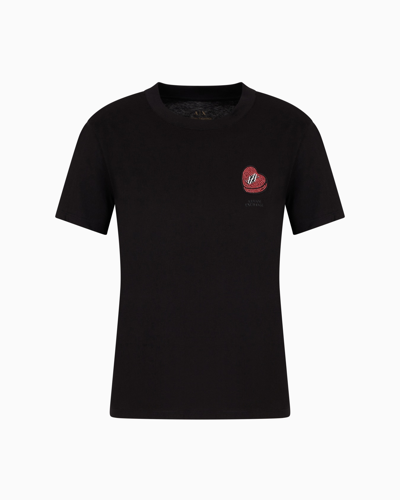 T-shirt with rhinestone heart Slide 0
