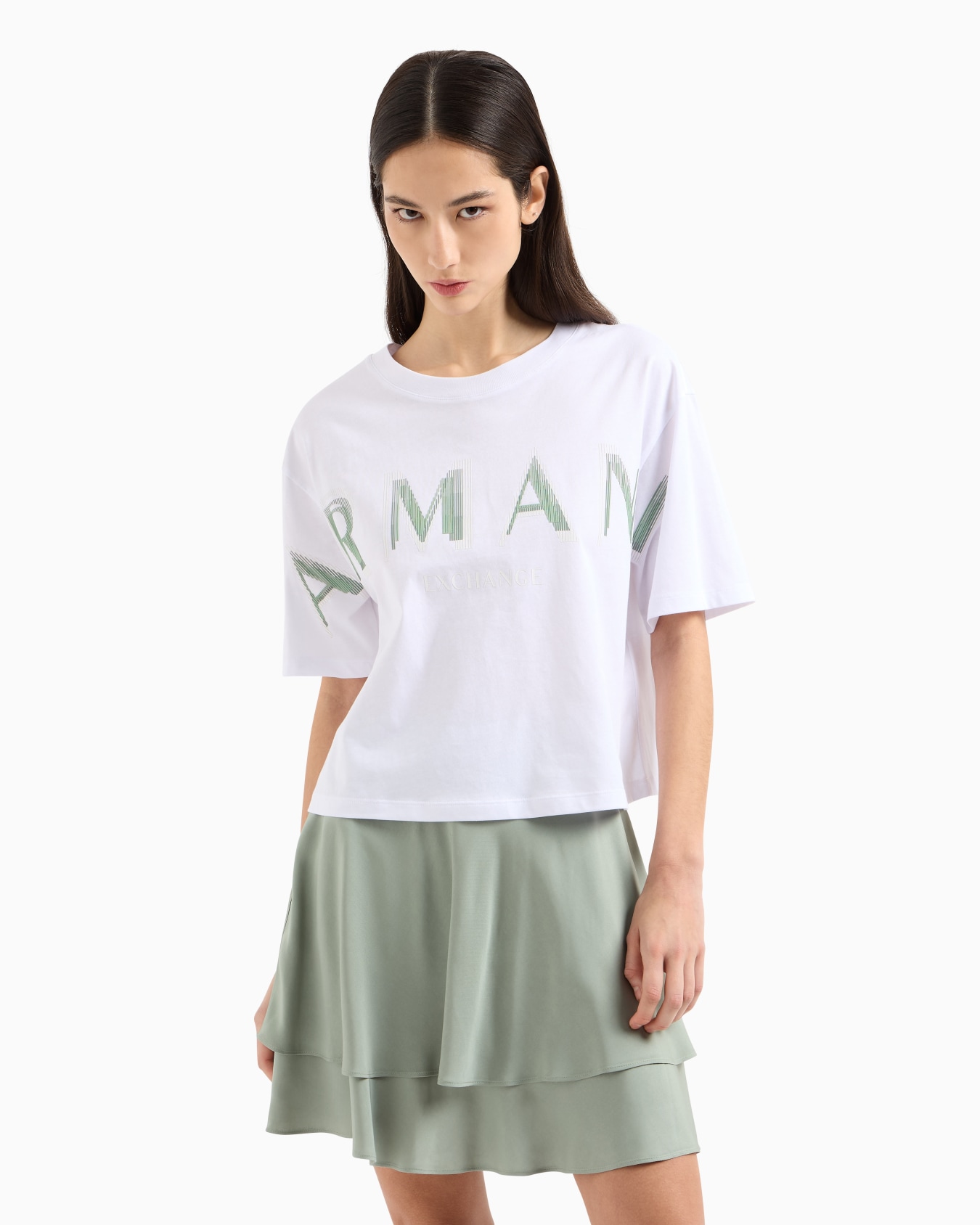 Camiseta corta con logotipo con efecto óptico Diapositiva 3