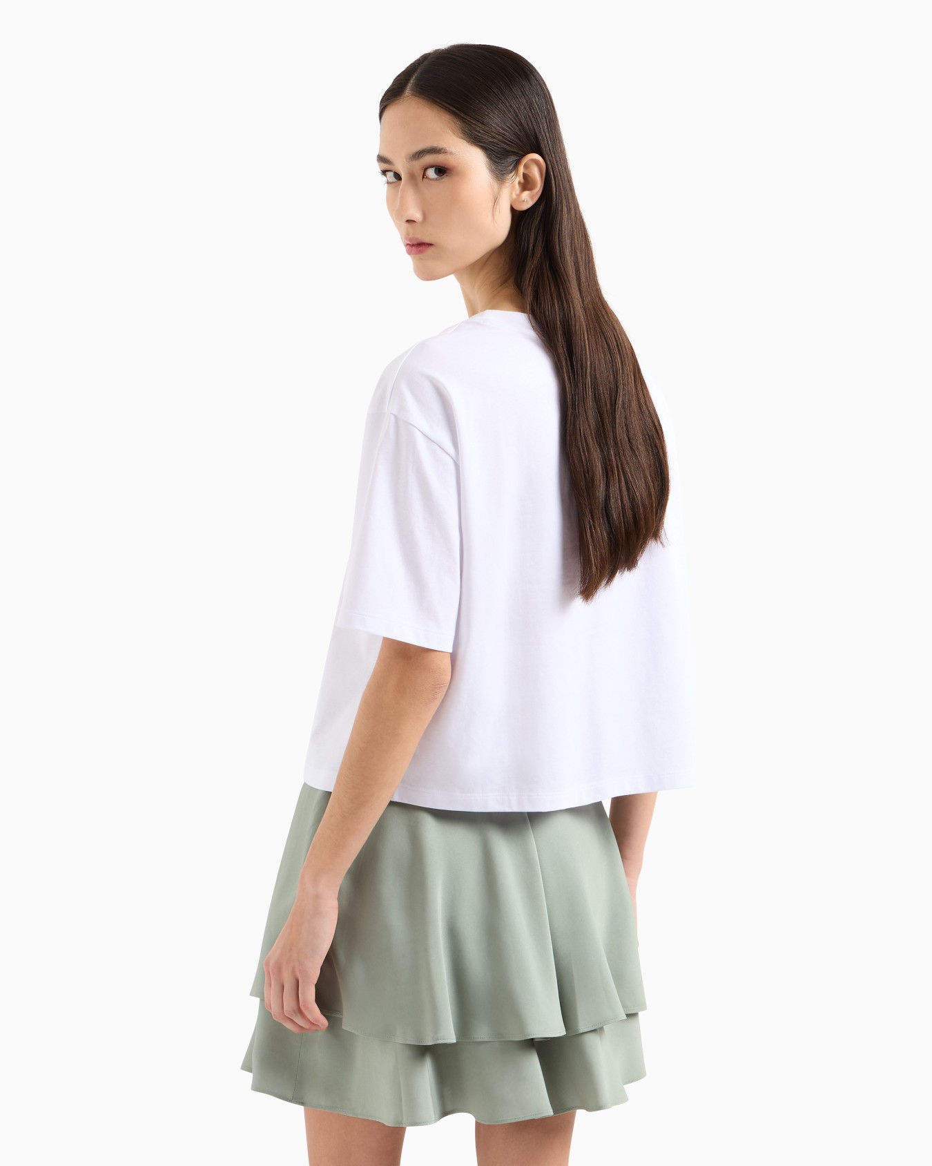 Camiseta corta con logotipo con efecto óptico Diapositiva 2
