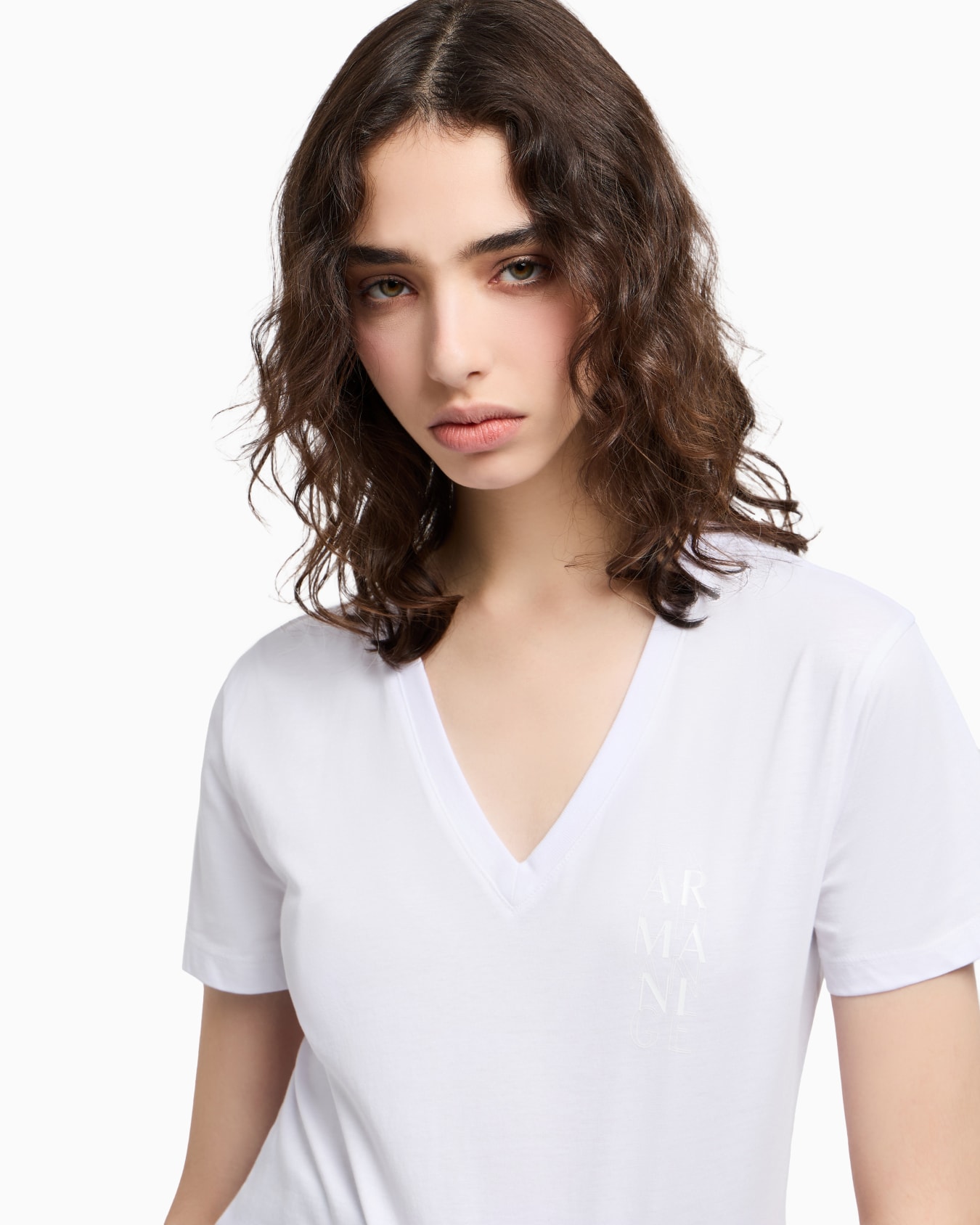 Regular fit T-shirt with V-neck Slide 4