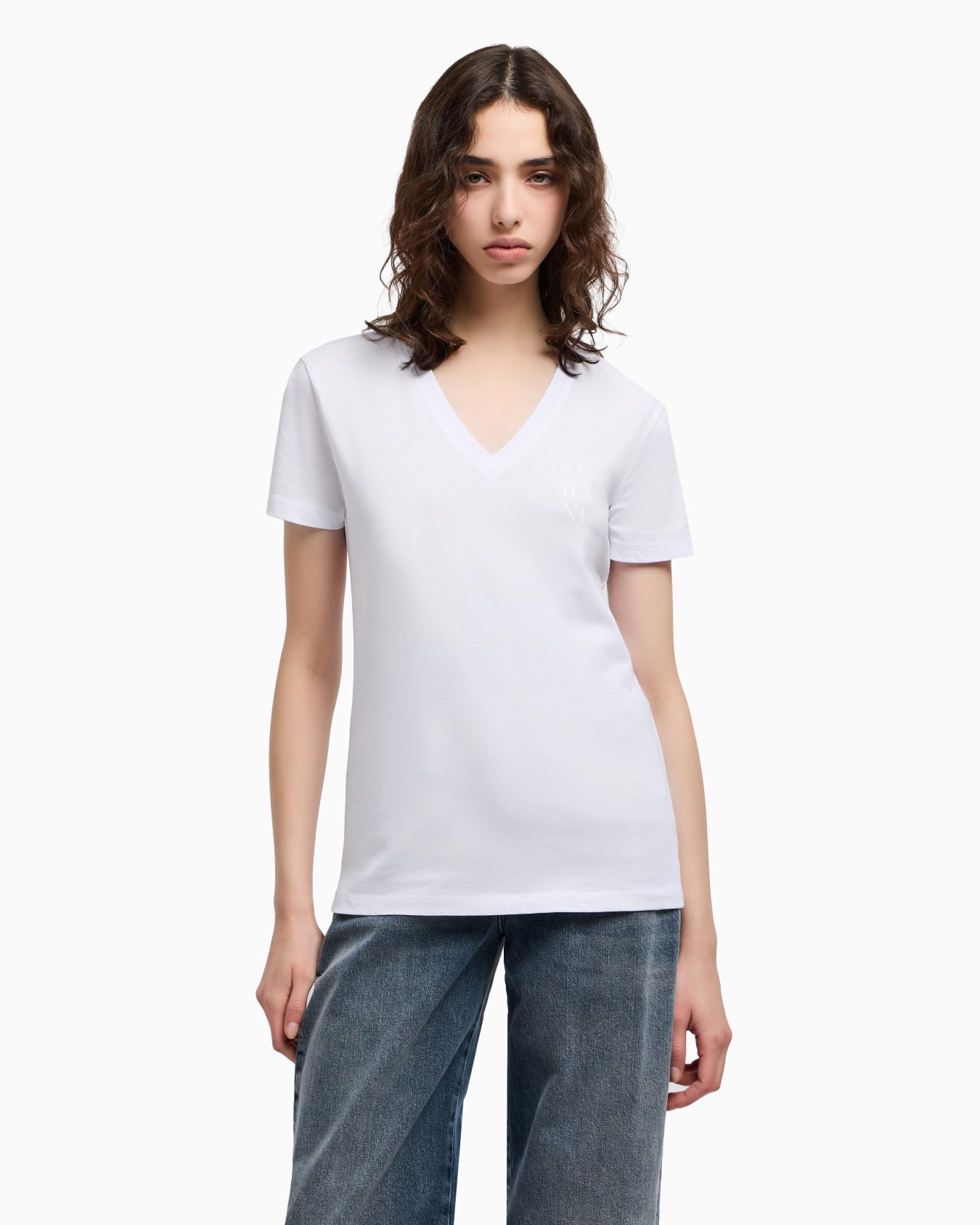 Regular fit T-shirt with V-neck Slide 3