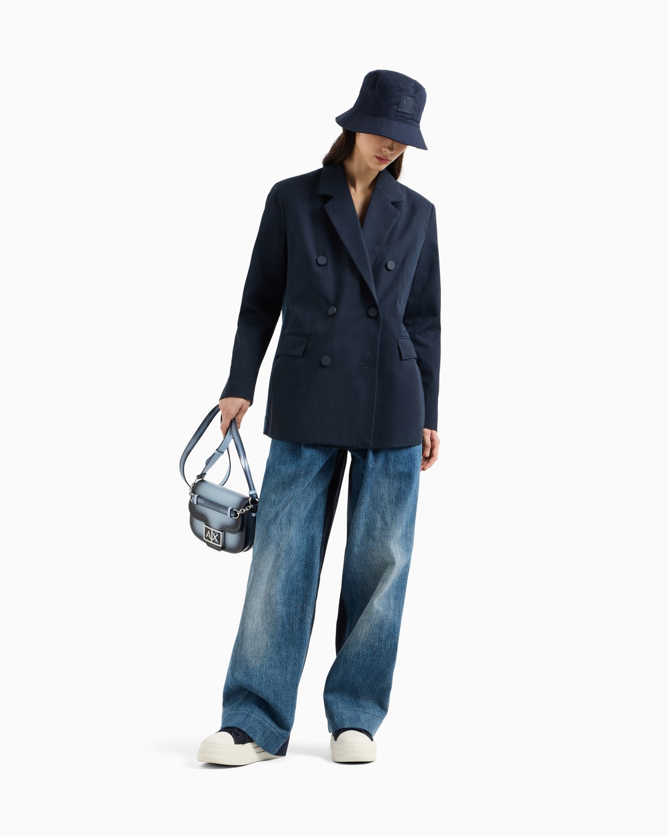 Zweireihige Jeans- und Twilljacke Folie 1