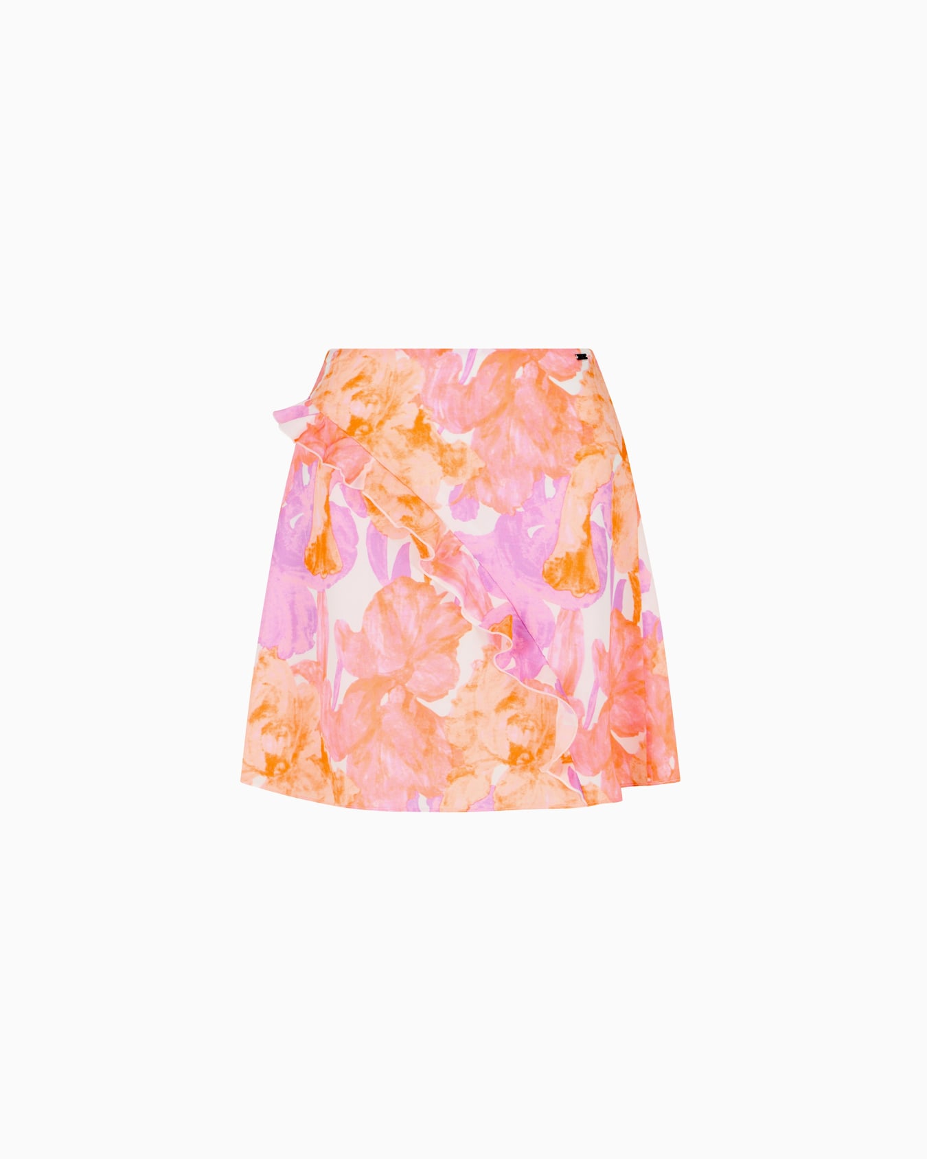 Short skirt in floral fabric Slide 0