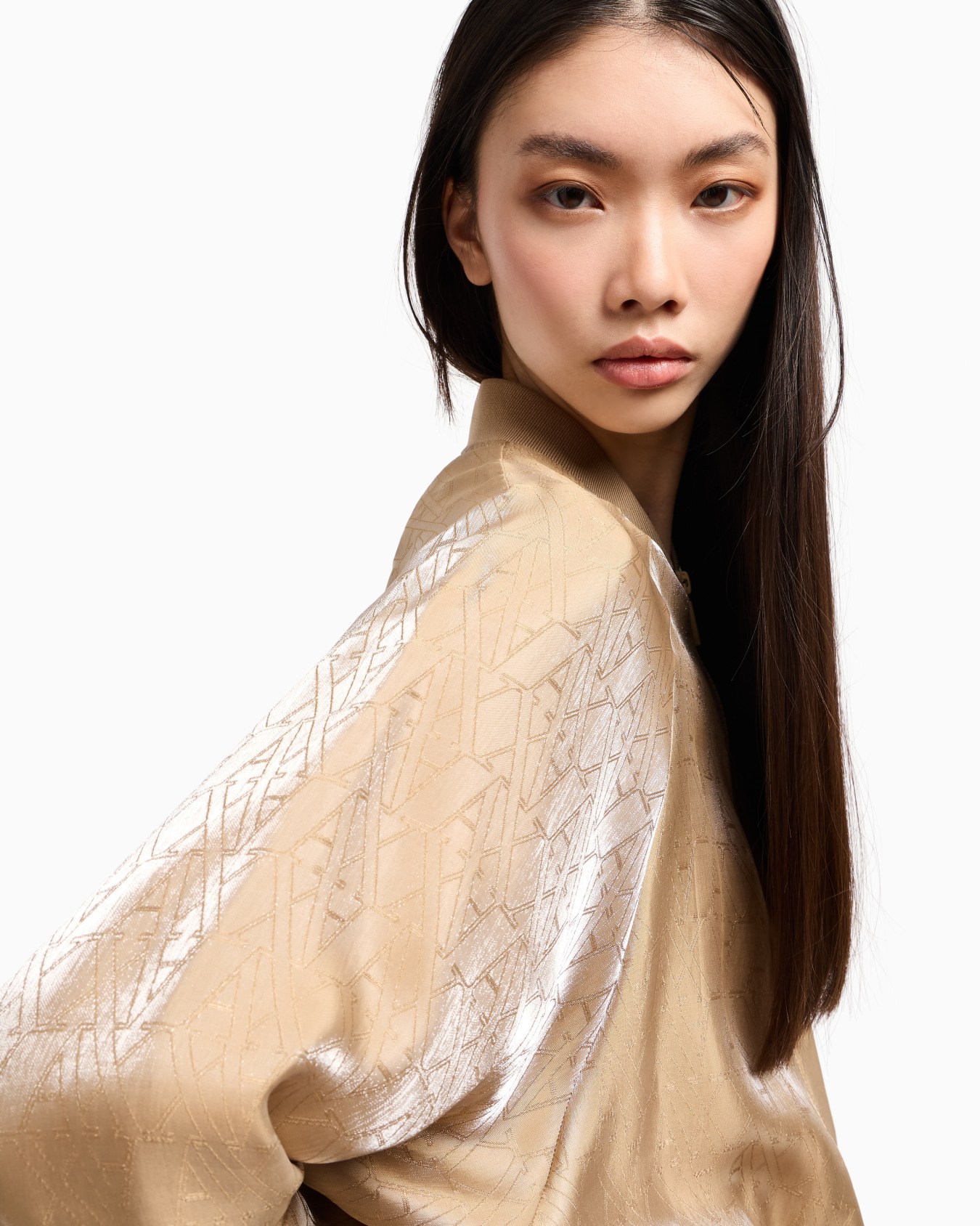 Viscose bomber with allover logo Slide 4