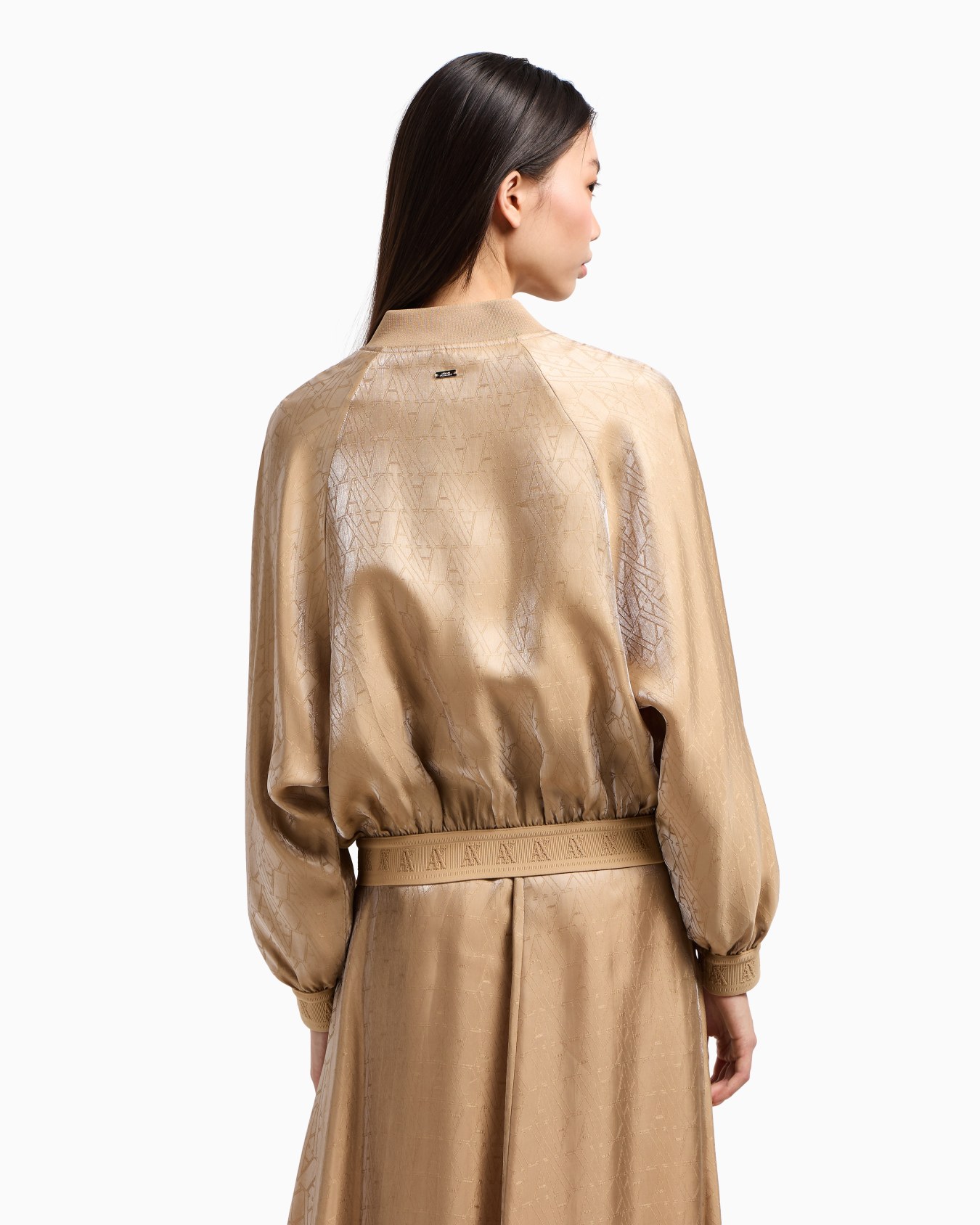 Viscose bomber with allover logo Slide 2