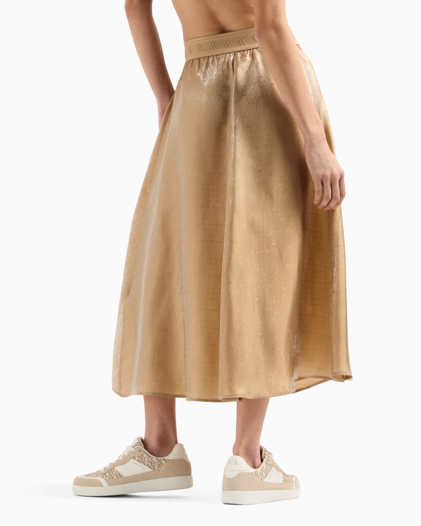 Shiny Midi Skirt Slide 2