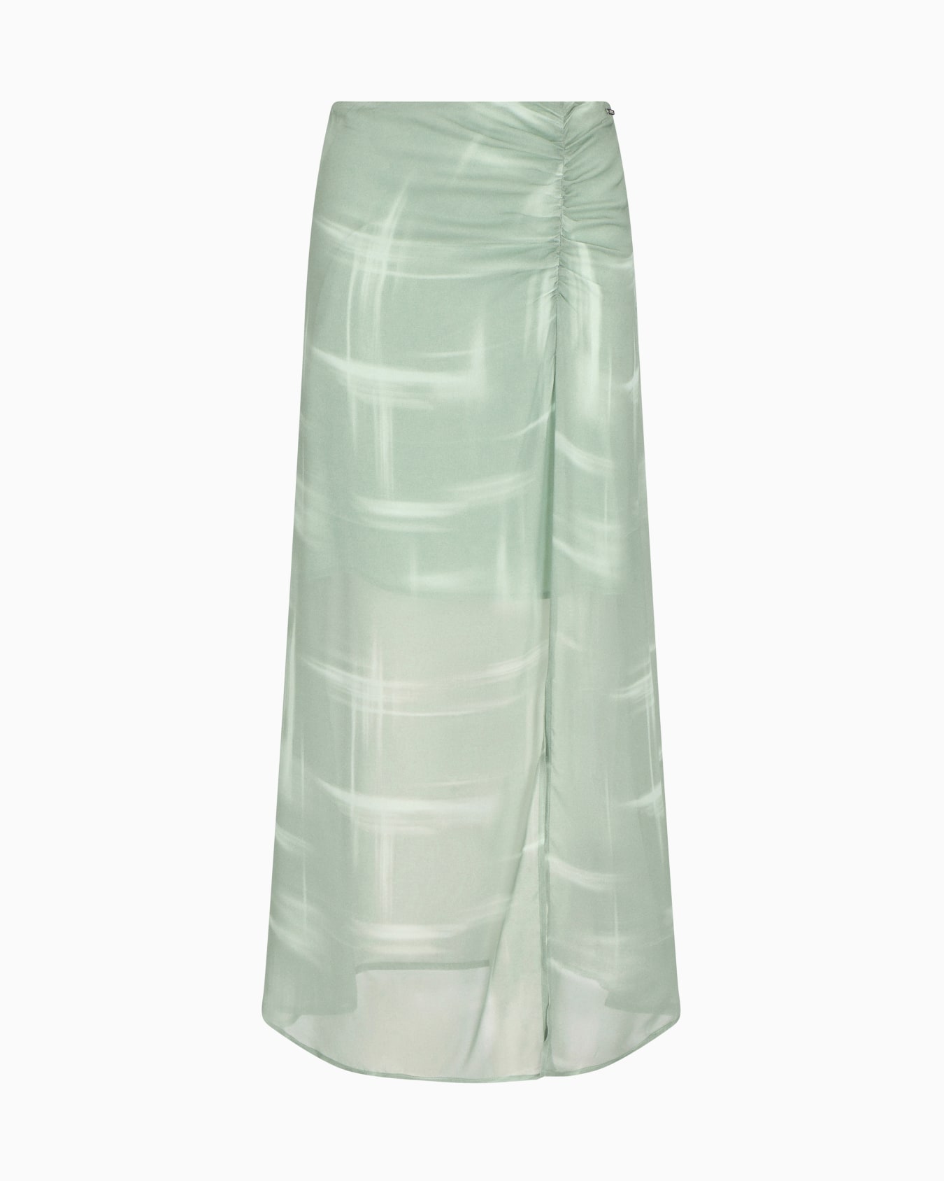 Draped Chiffon Midi Skirt Slide 0