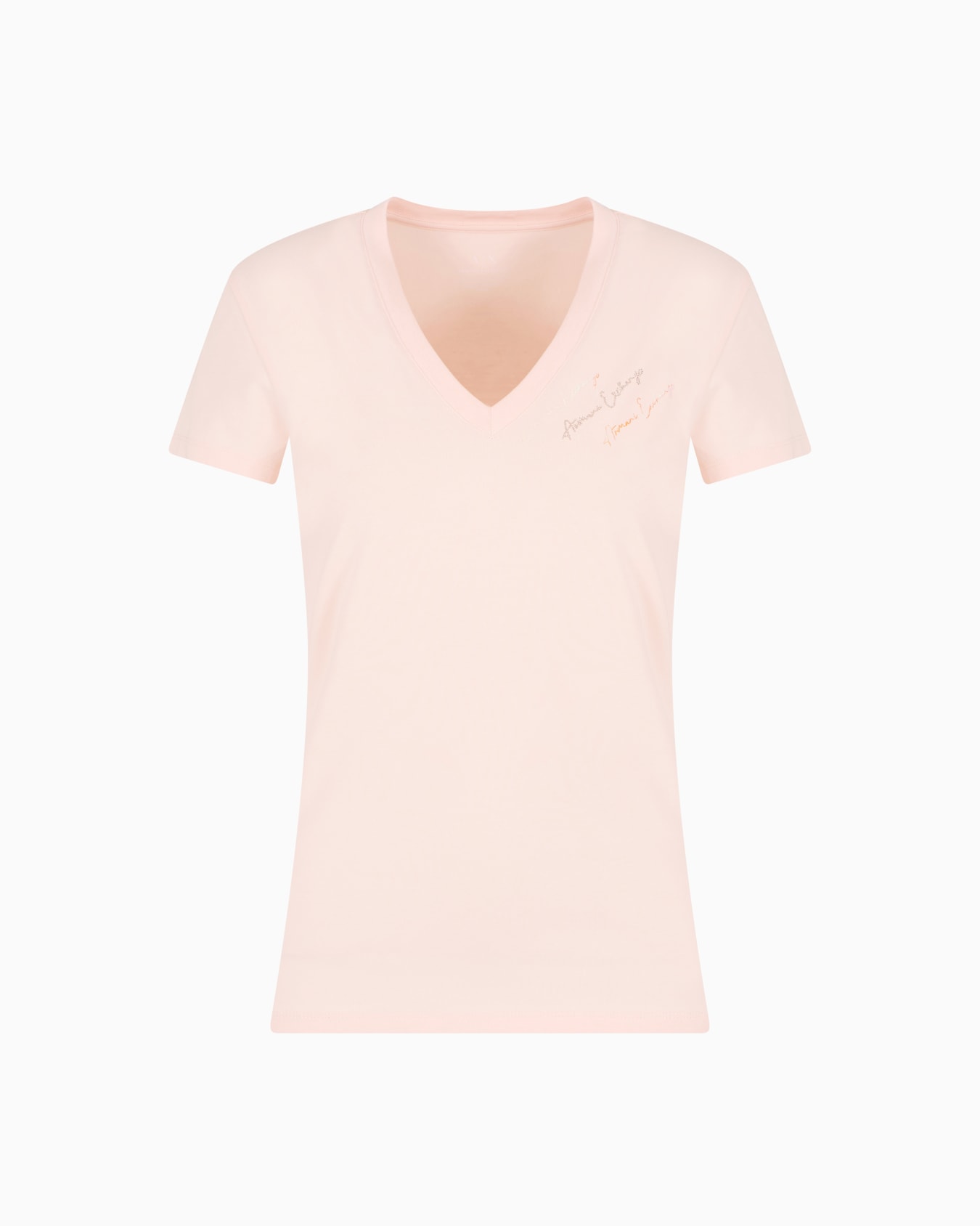 Slim fit T-shirt with signature logo Slide 0