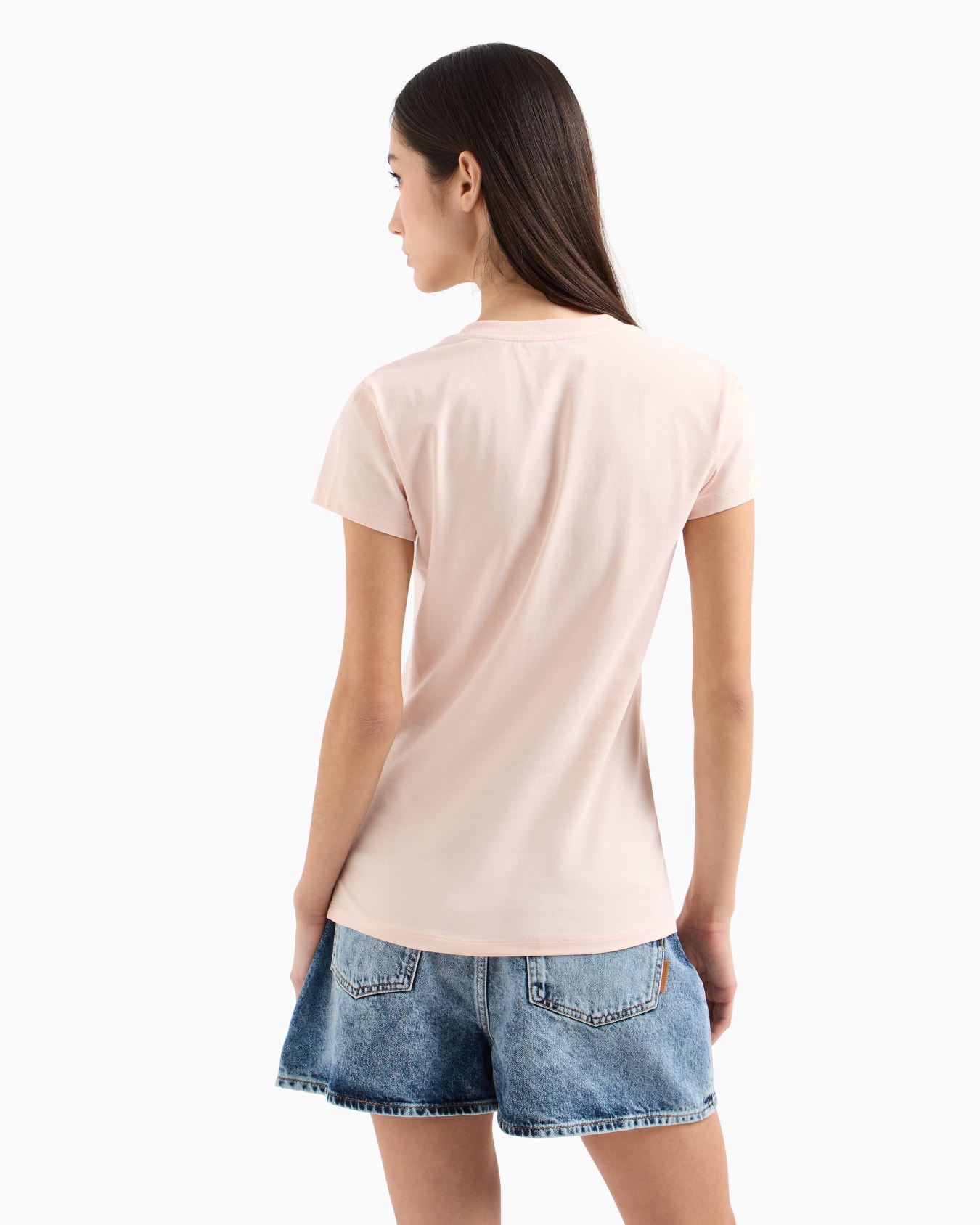 Slim fit T-shirt with signature logo Slide 2