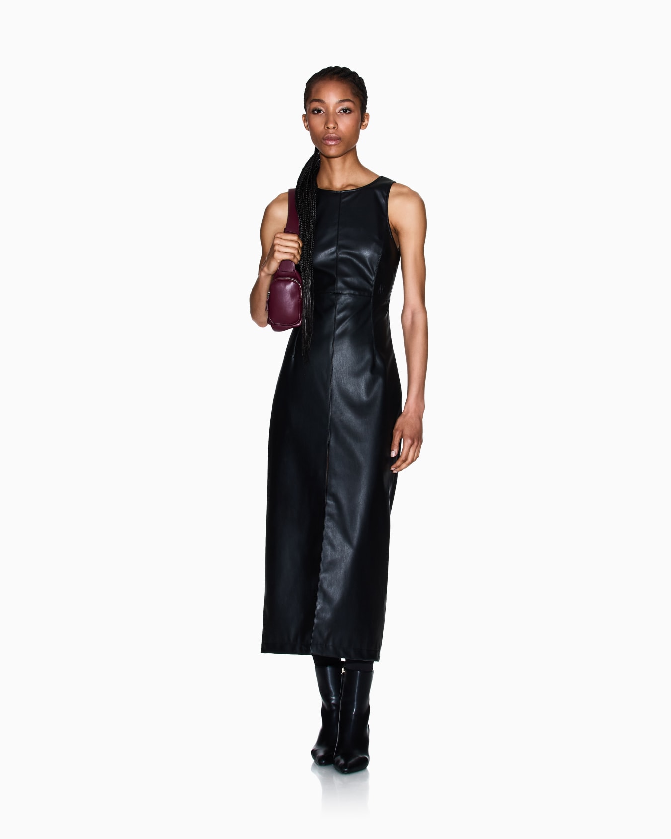 Longuette-Kleid mit Schlitz Folie 1