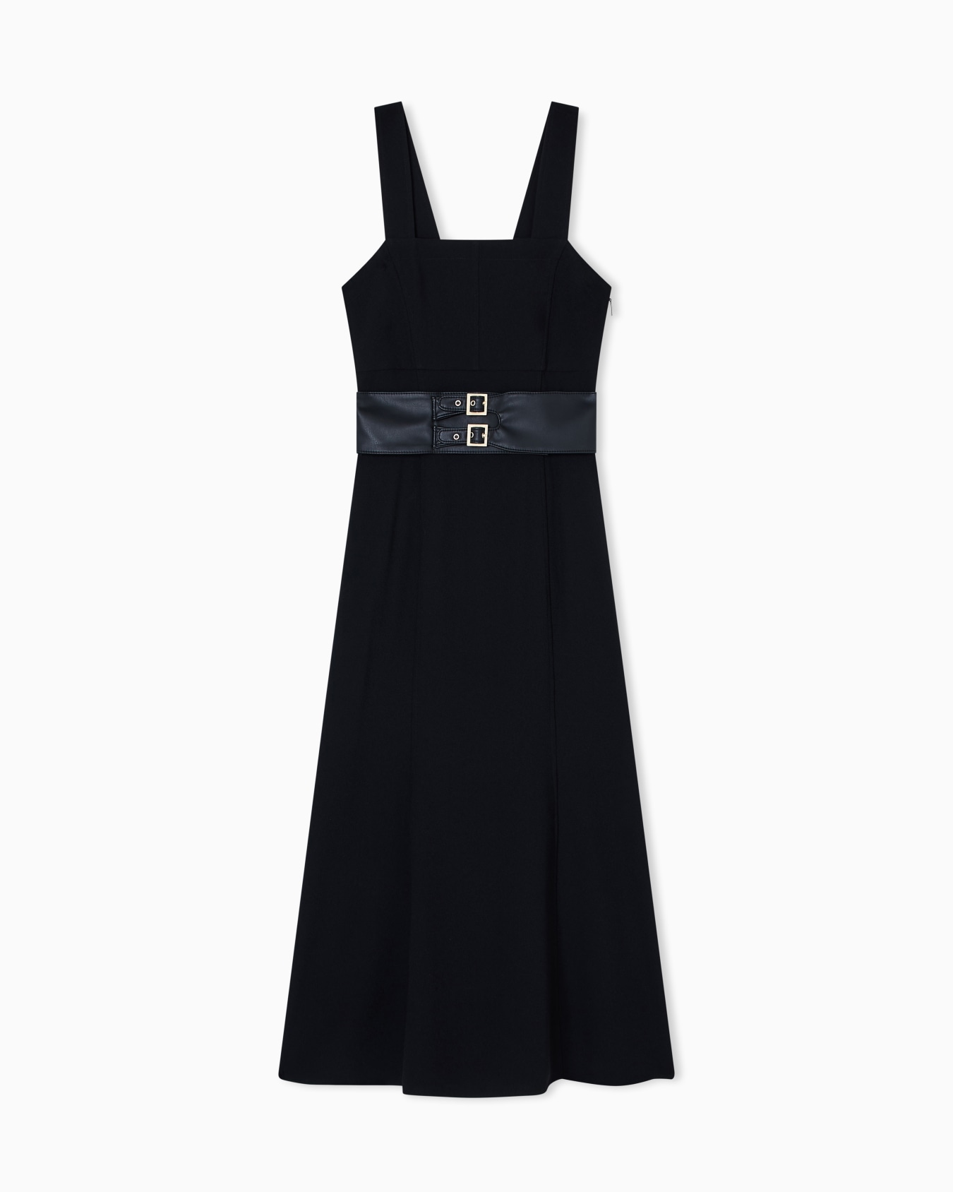 Longuette-Kleid mit Gürtel Folie 0