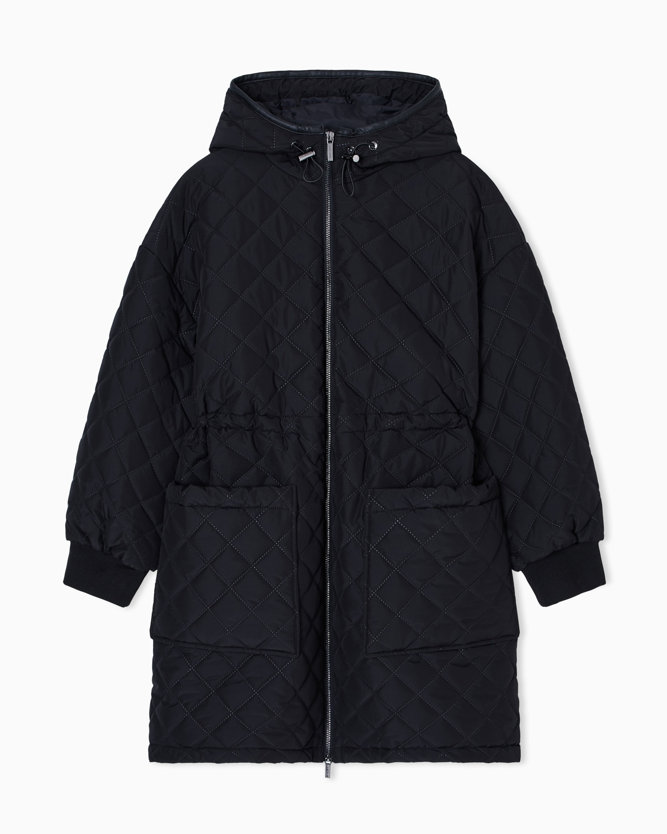 Parka avec capuche matelassée en losanges Diapositive 0