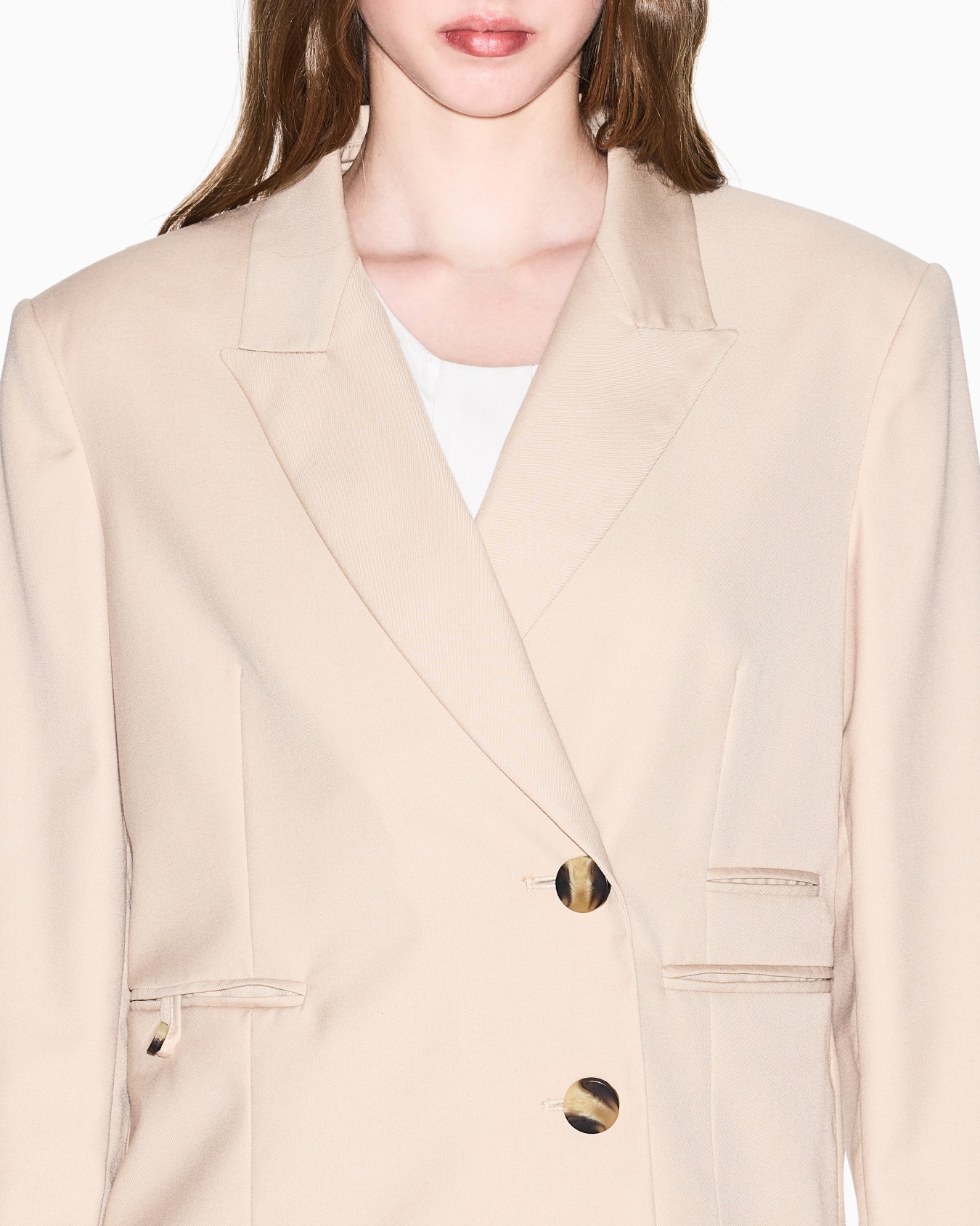 Jacket with off-center buttons Slide 4