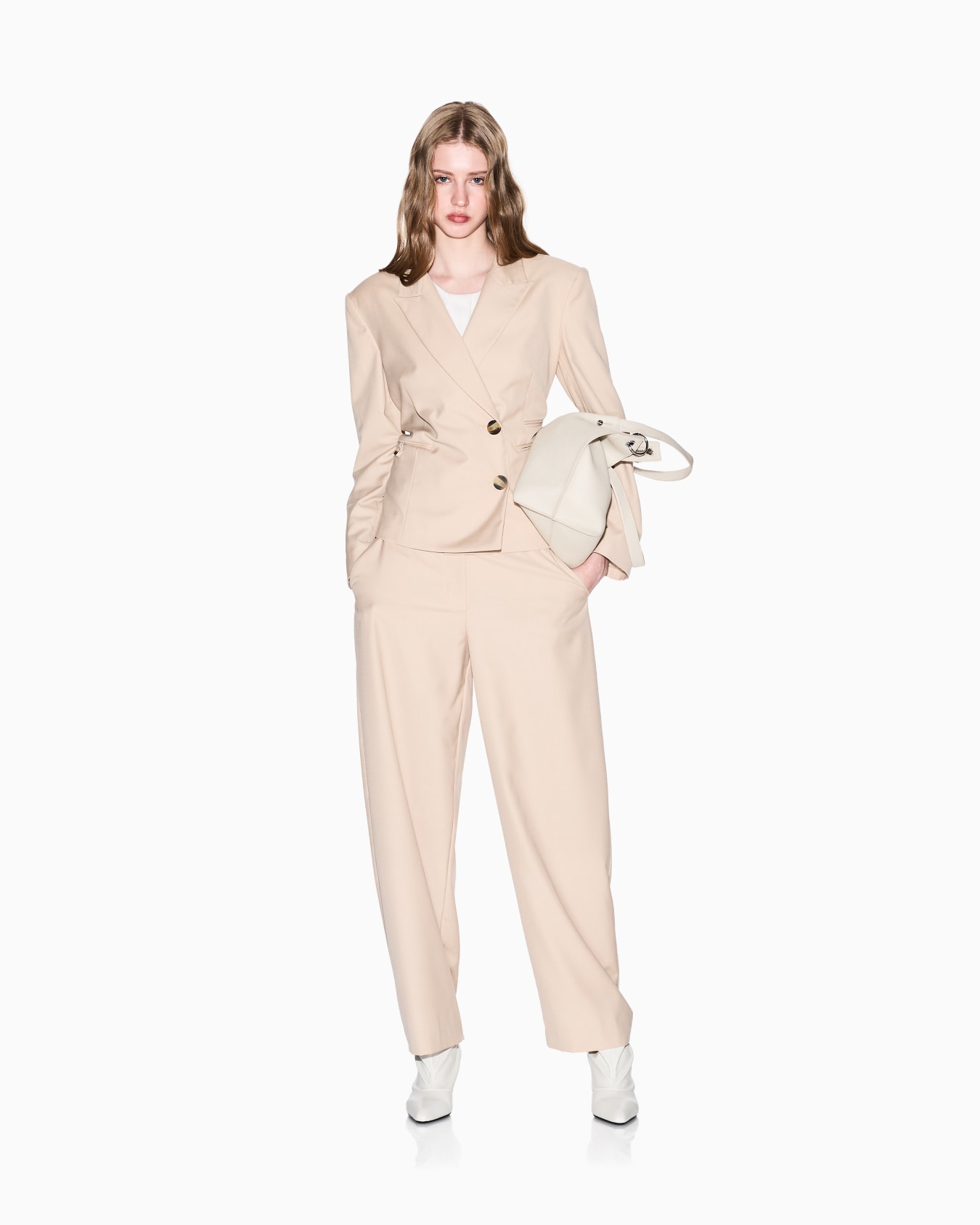 Jacket with off-center buttons Slide 1