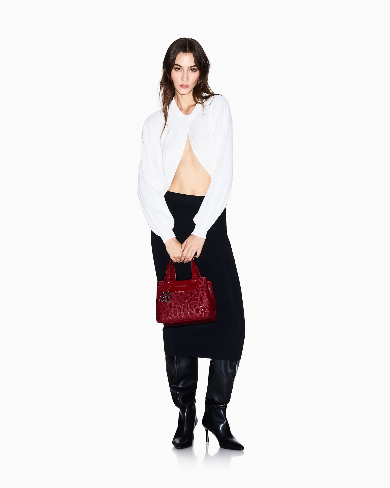 Cardigan with ribbed sleeves Slide 1