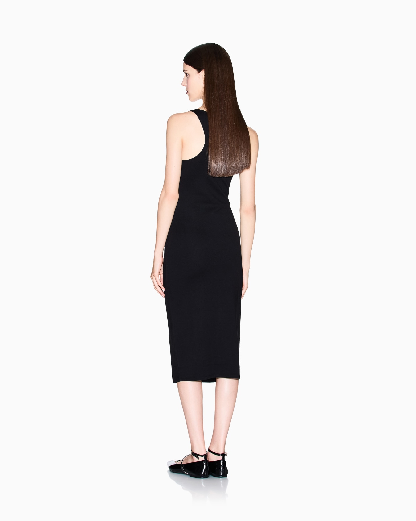 Midi dress in stretch fabric Slide 4