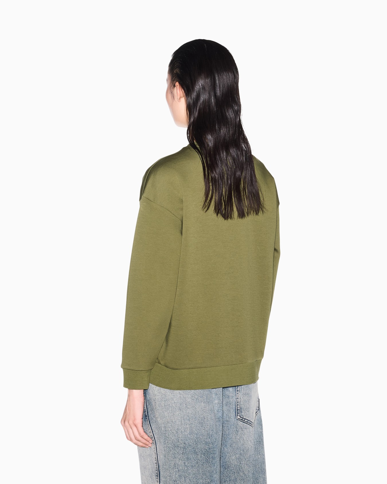 Stretch bonded cotton sweatshirt Slide 3