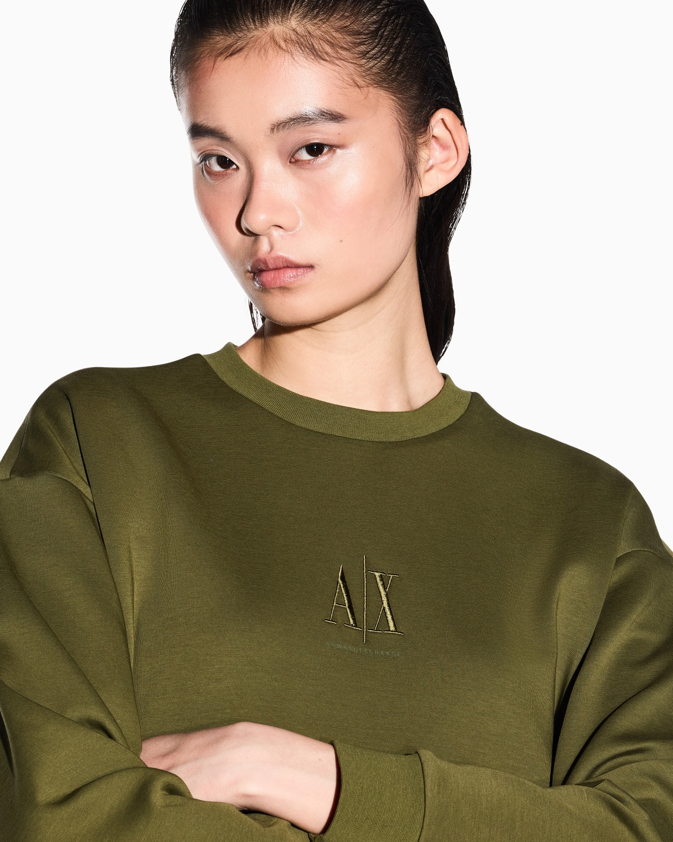 Stretch bonded cotton sweatshirt Slide 4