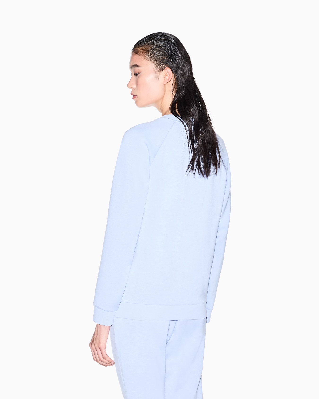 Sweatshirt in mixed fabric Slide 3