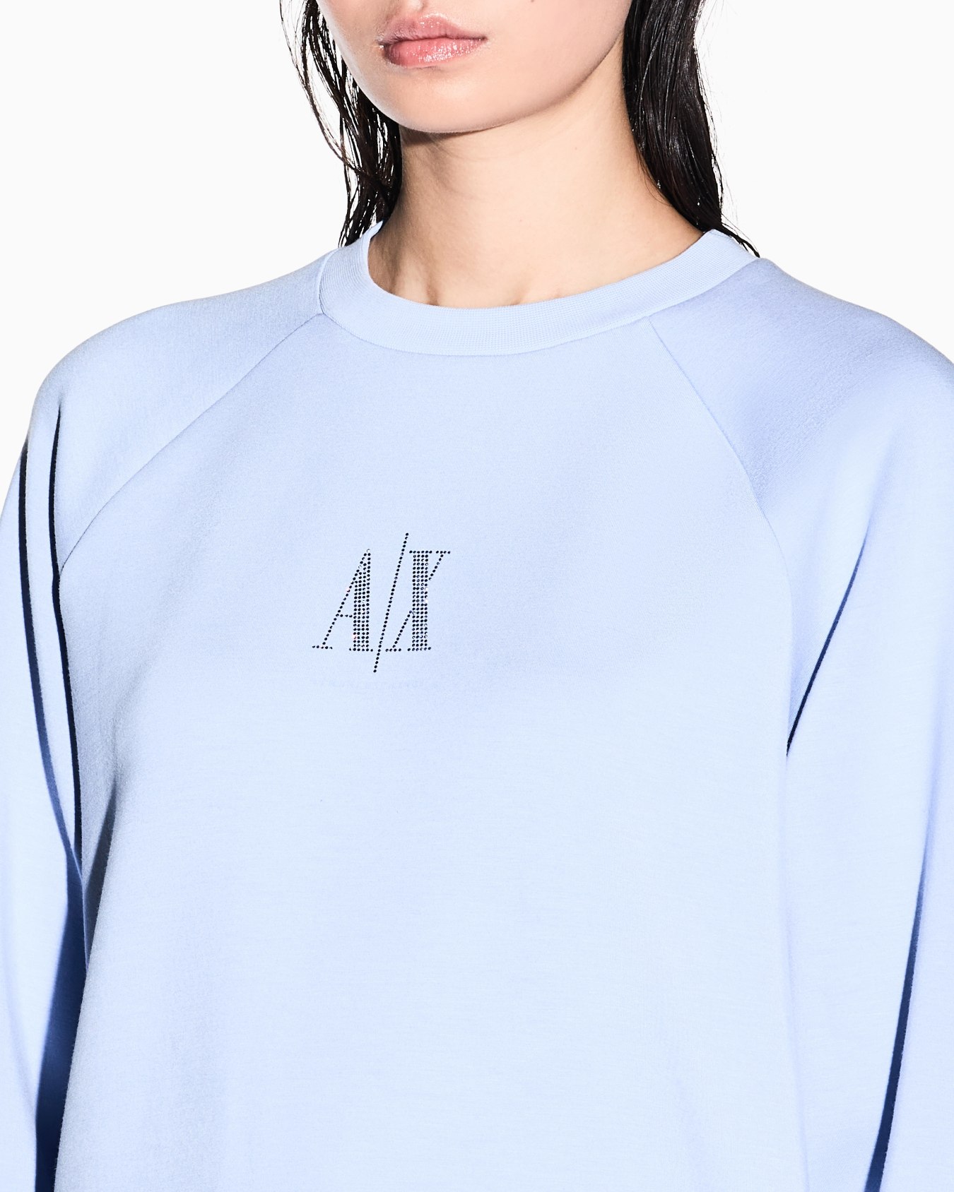 Sweatshirt in mixed fabric Slide 4