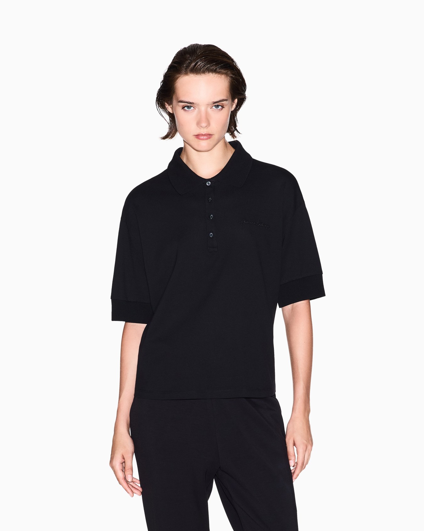 Polo de piqué elástico con logotipo Diapositiva 3
