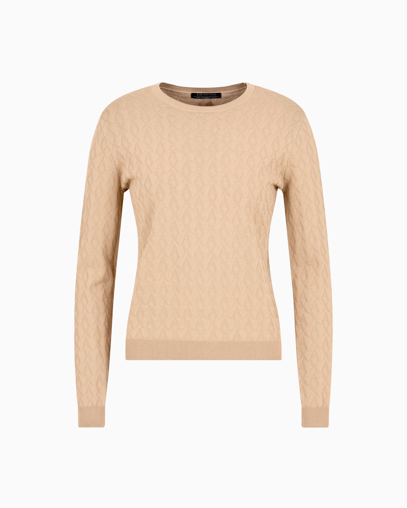 Sweater with allover jacquard logo Slide 0