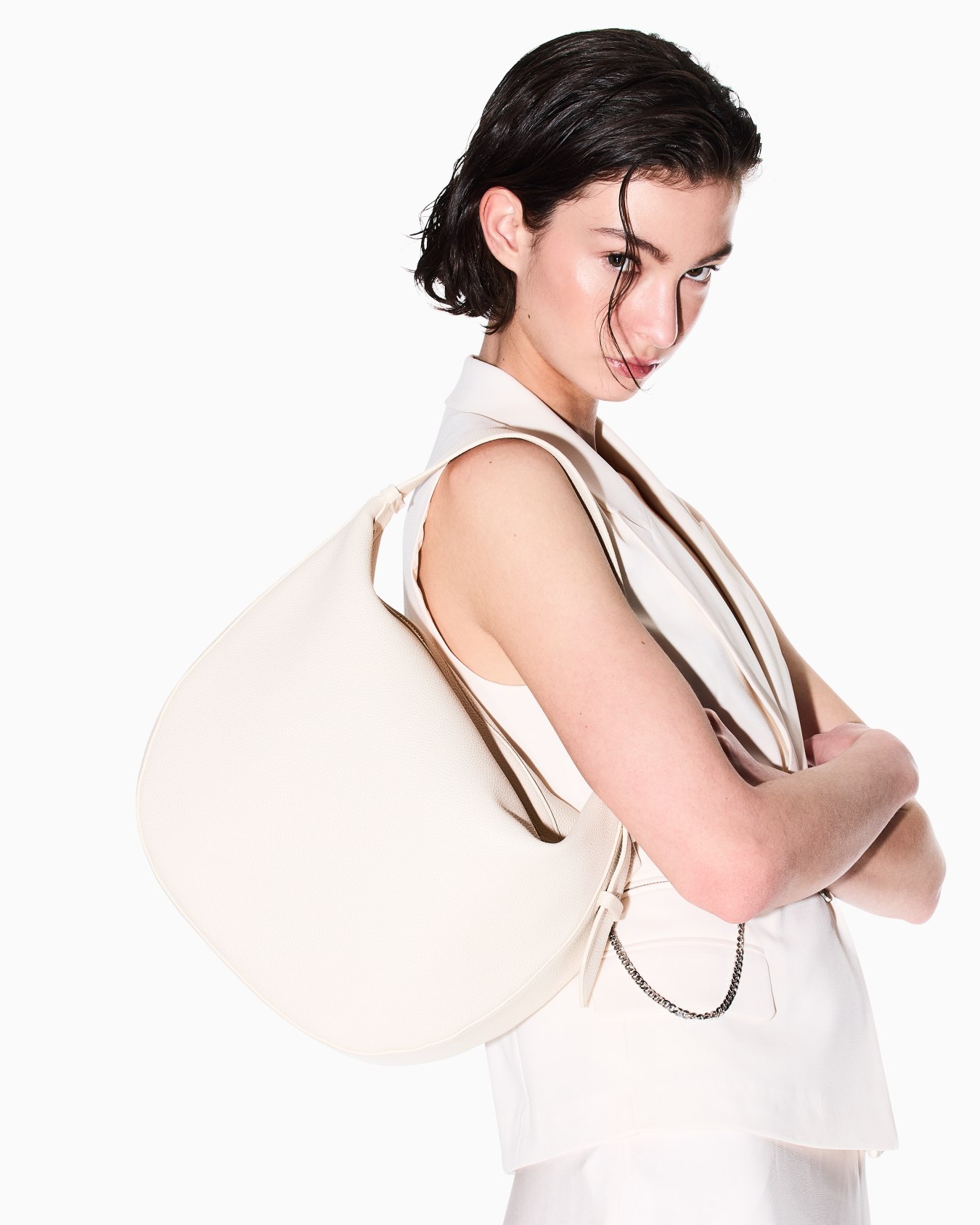 Borsa a spalla hobo con logo ASV Slide 5