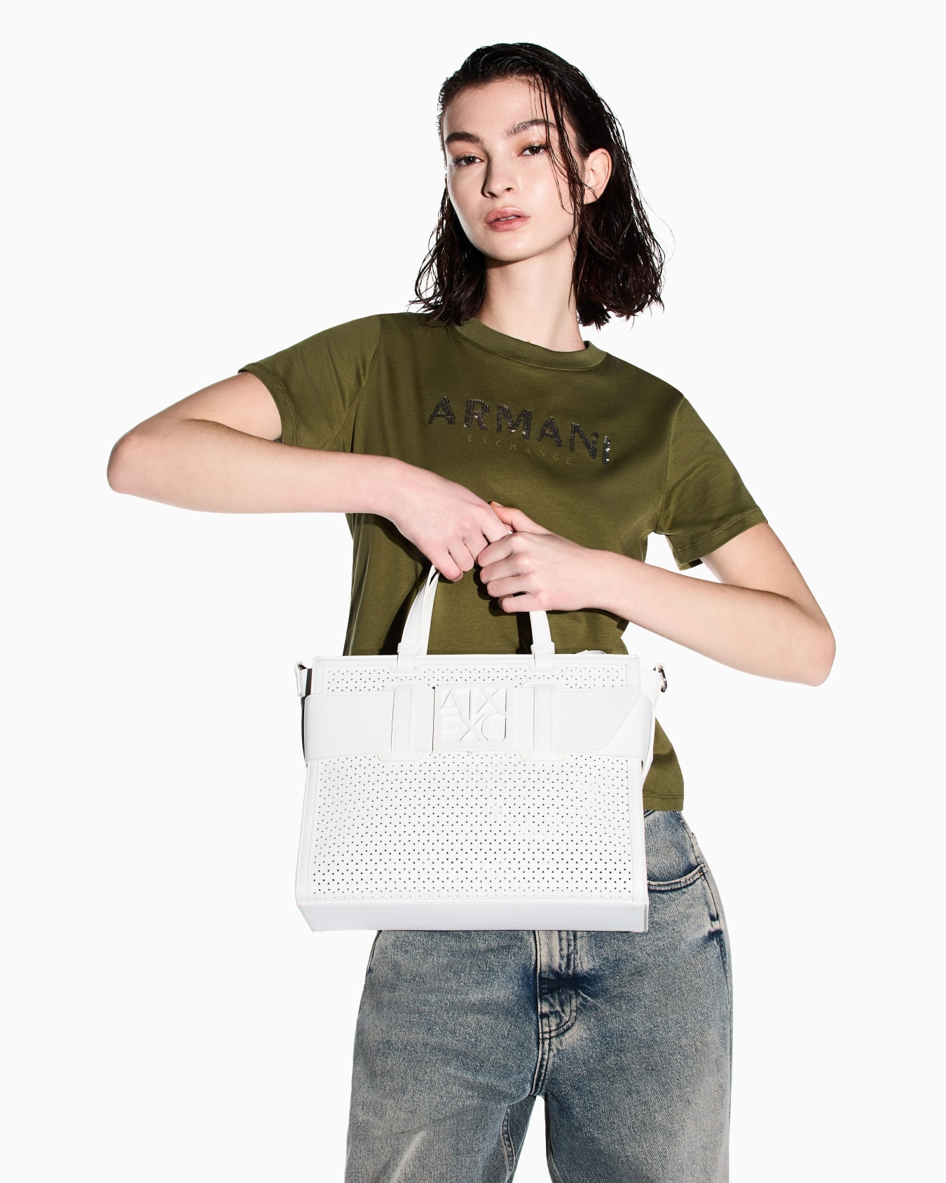 Crinkle-effect fabric shopper Diapositiva 5