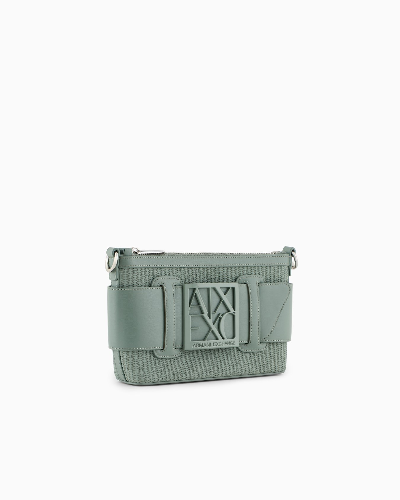 Woven fabric shoulder bag with logo Diapositiva 1