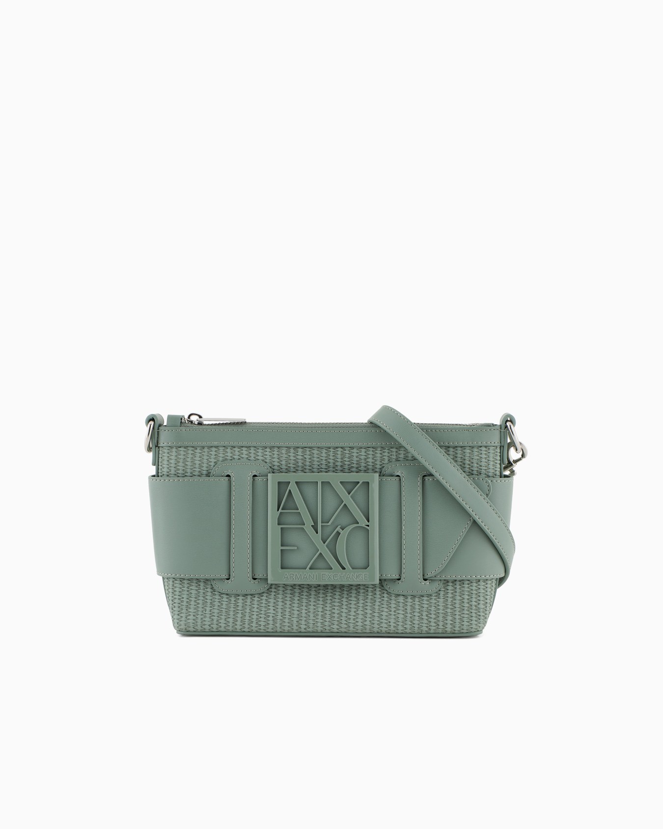 Woven fabric shoulder bag with logo Diapositiva 0