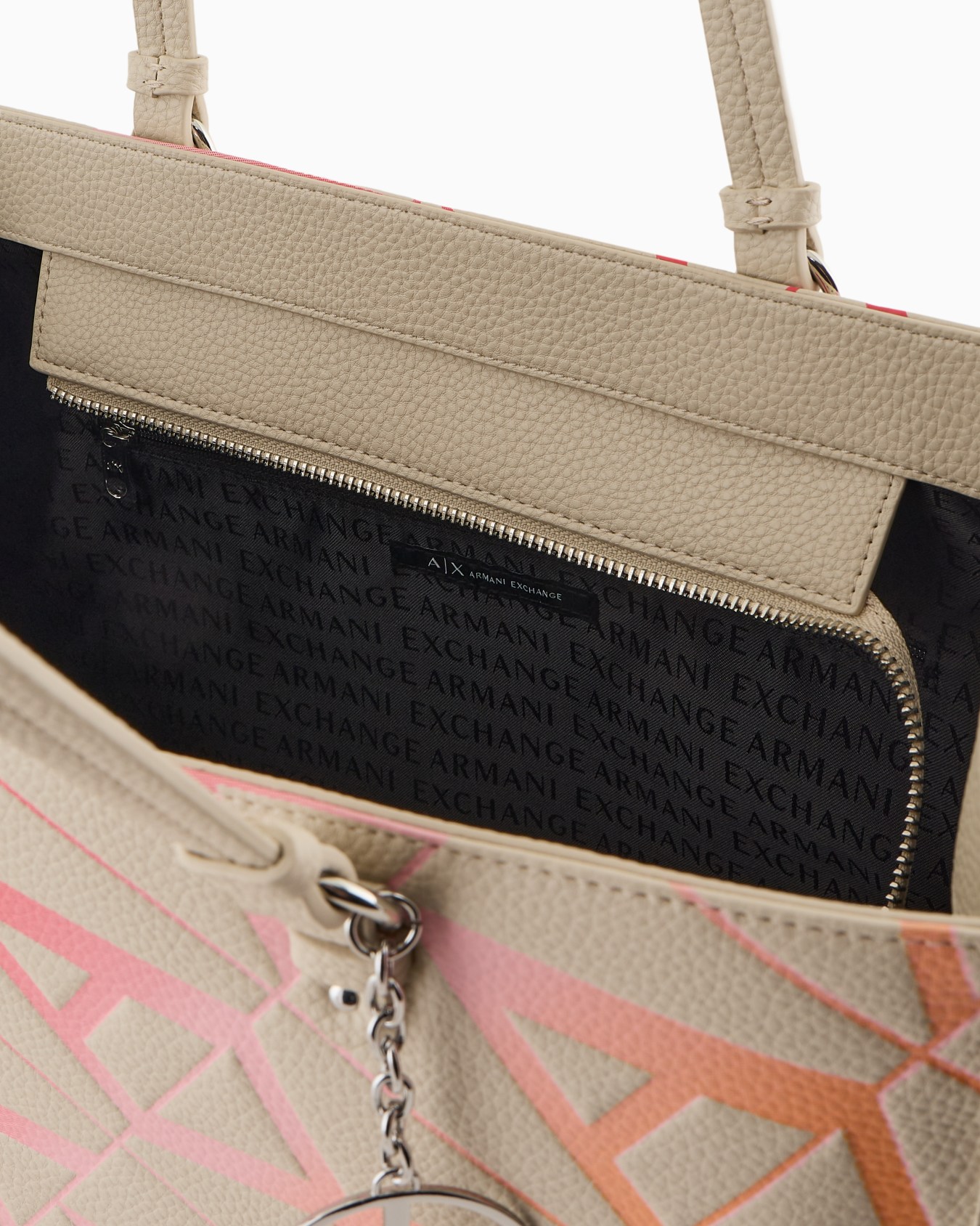 Shopper bag with multicolor allover logo Slide 3