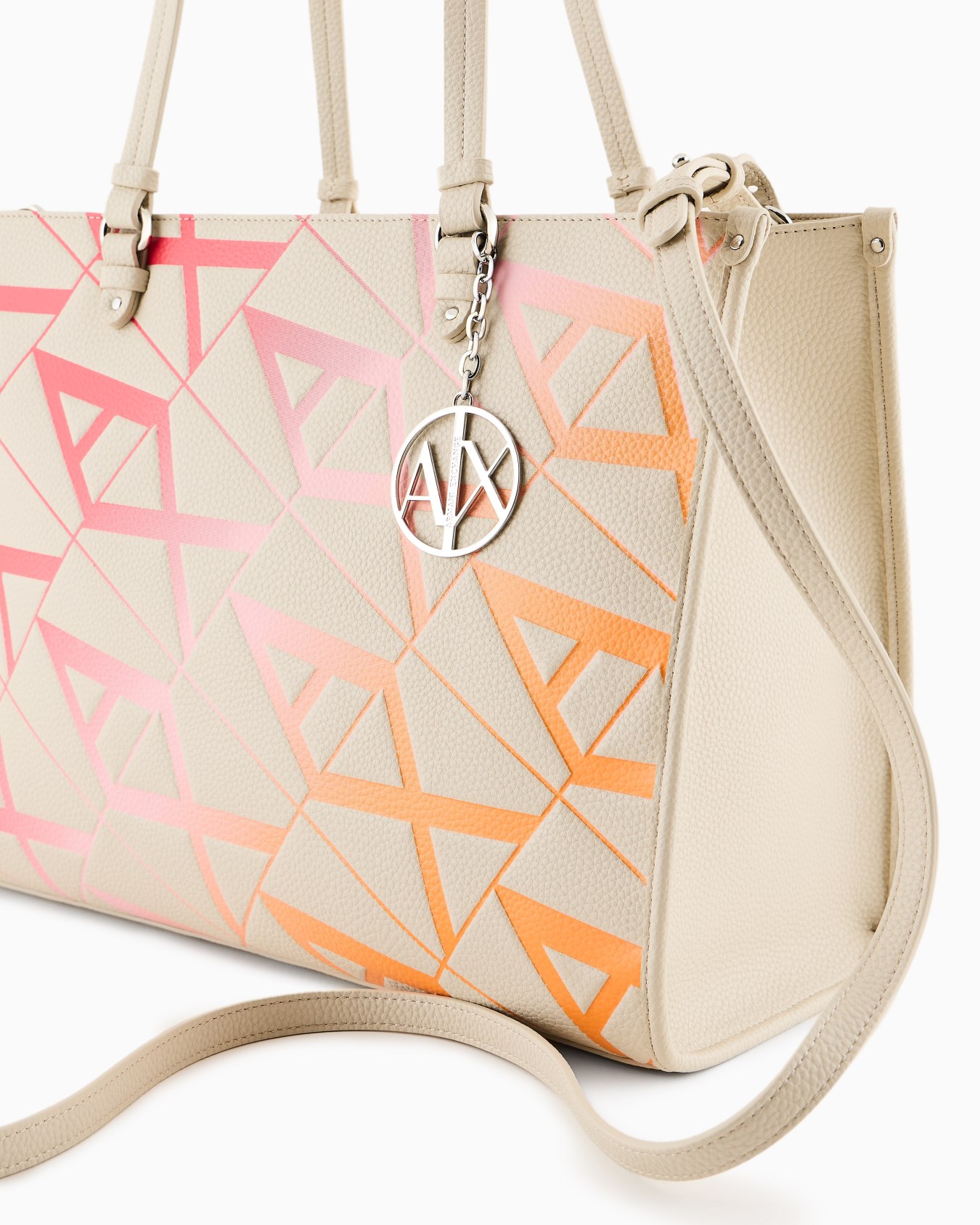 Shopper bag with multicolor allover logo Slide 4