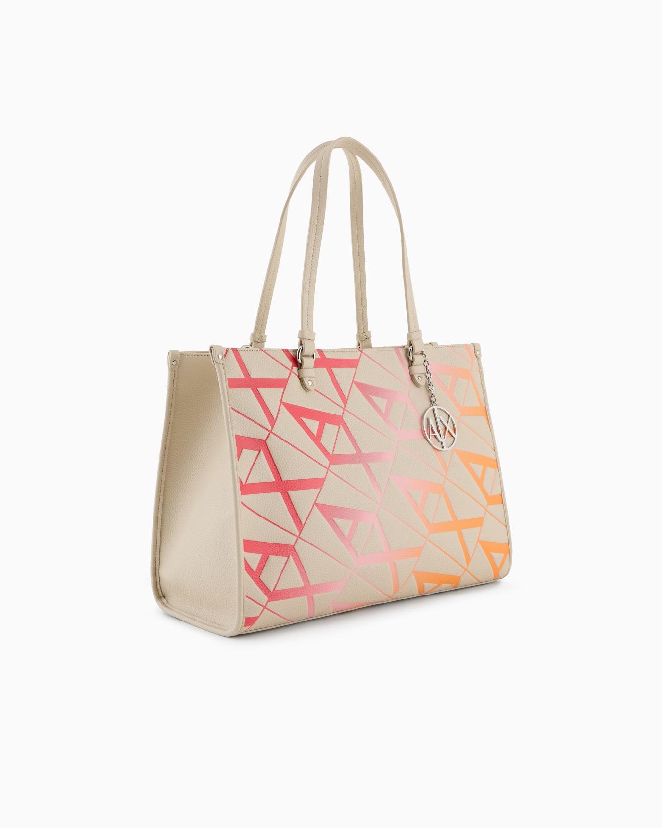 Shopper bag with multicolor allover logo Slide 1
